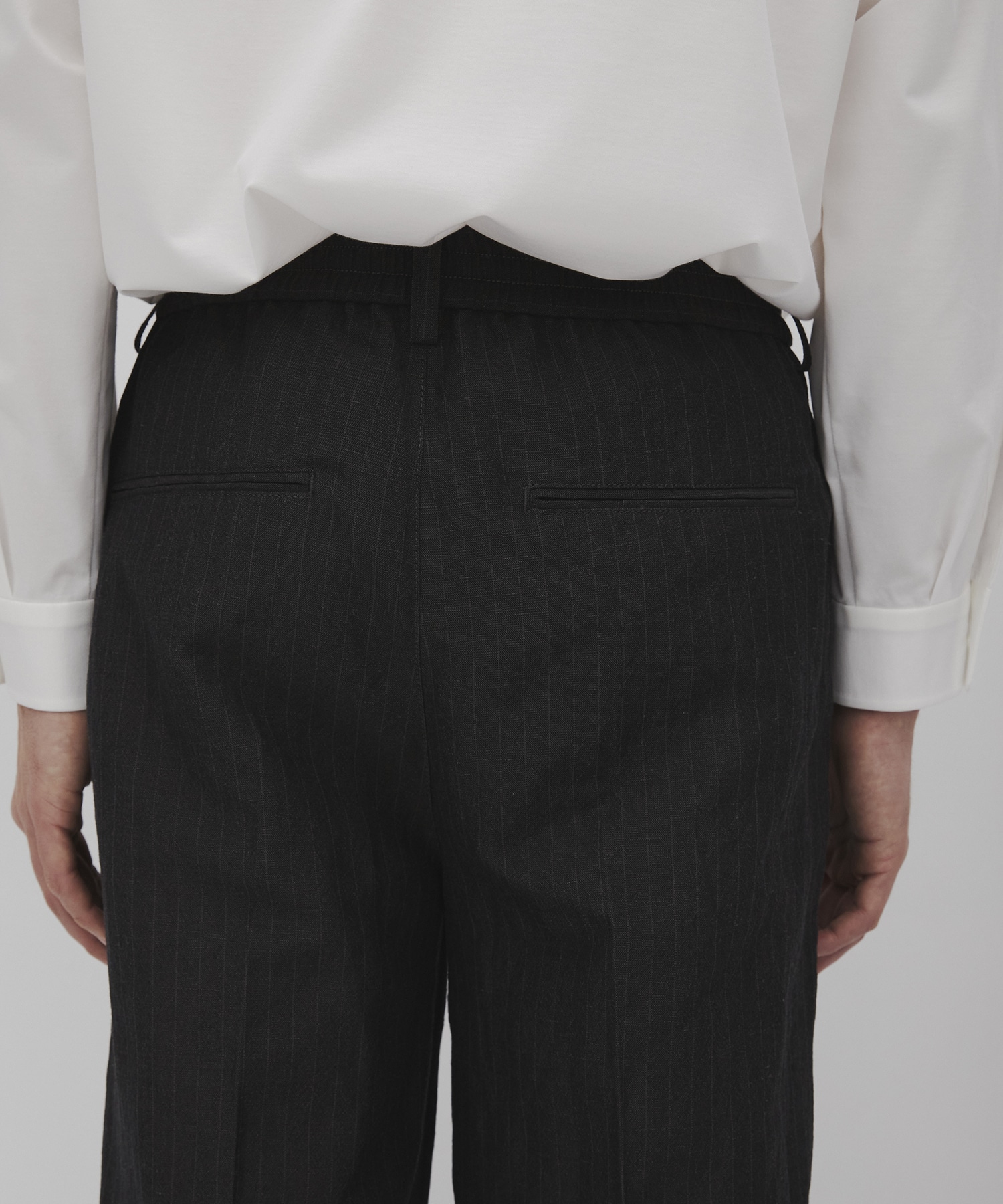 ウールリネンウェザ-イージースラックス