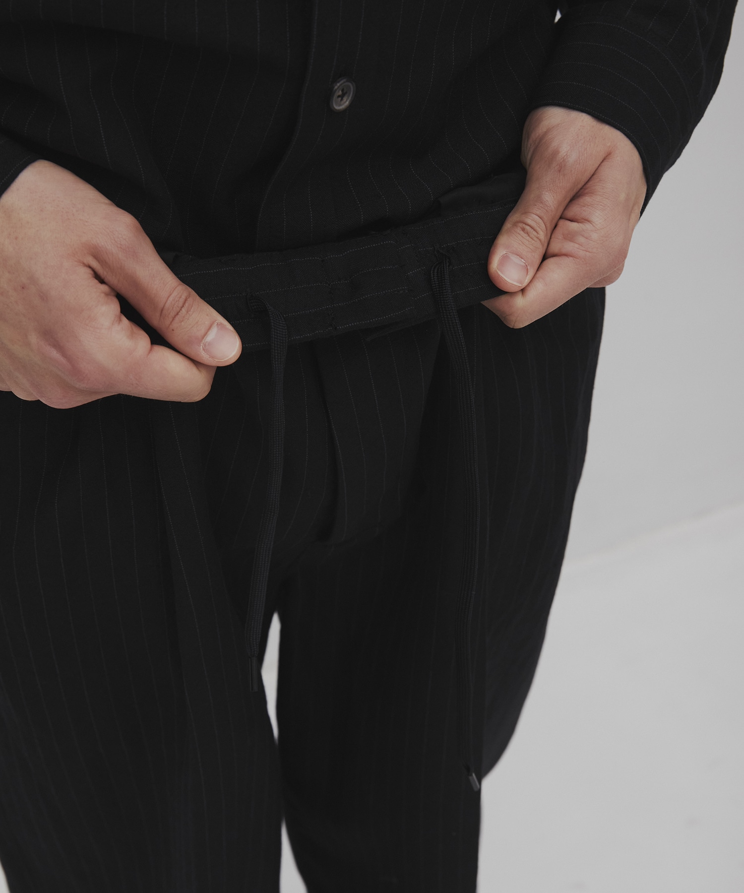 ウールリネンウェザ-イージースラックス