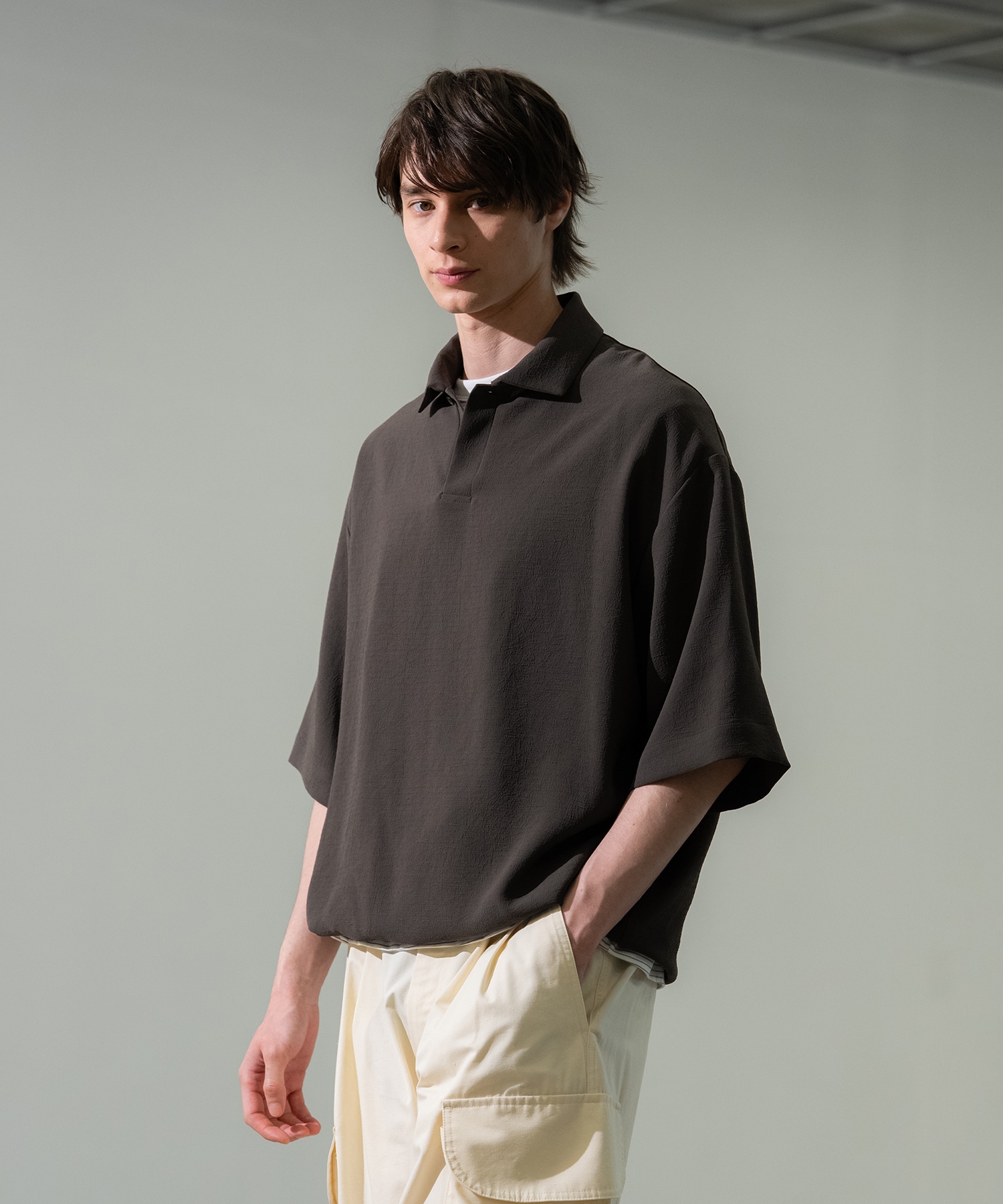 Multi-flex スキッパーポロシャツ
