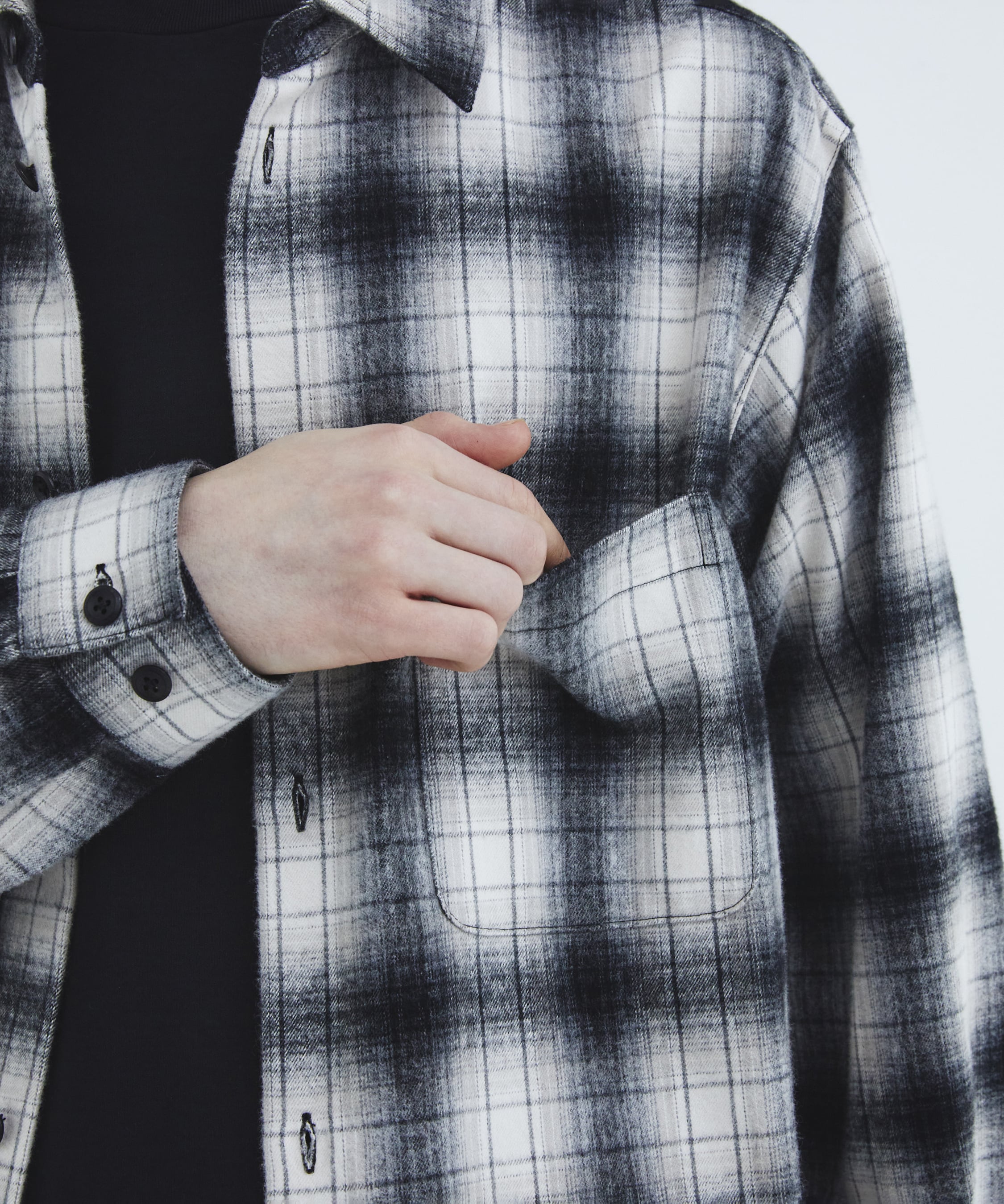 ソフトフランネルチェックシャツ