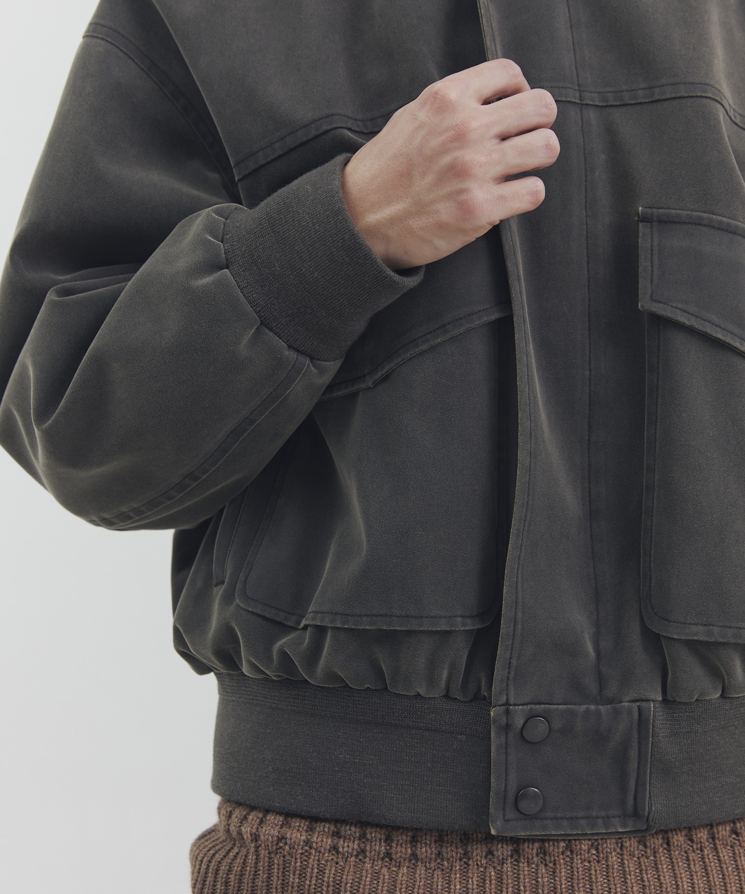 エイジングスウェードボンバージャケット