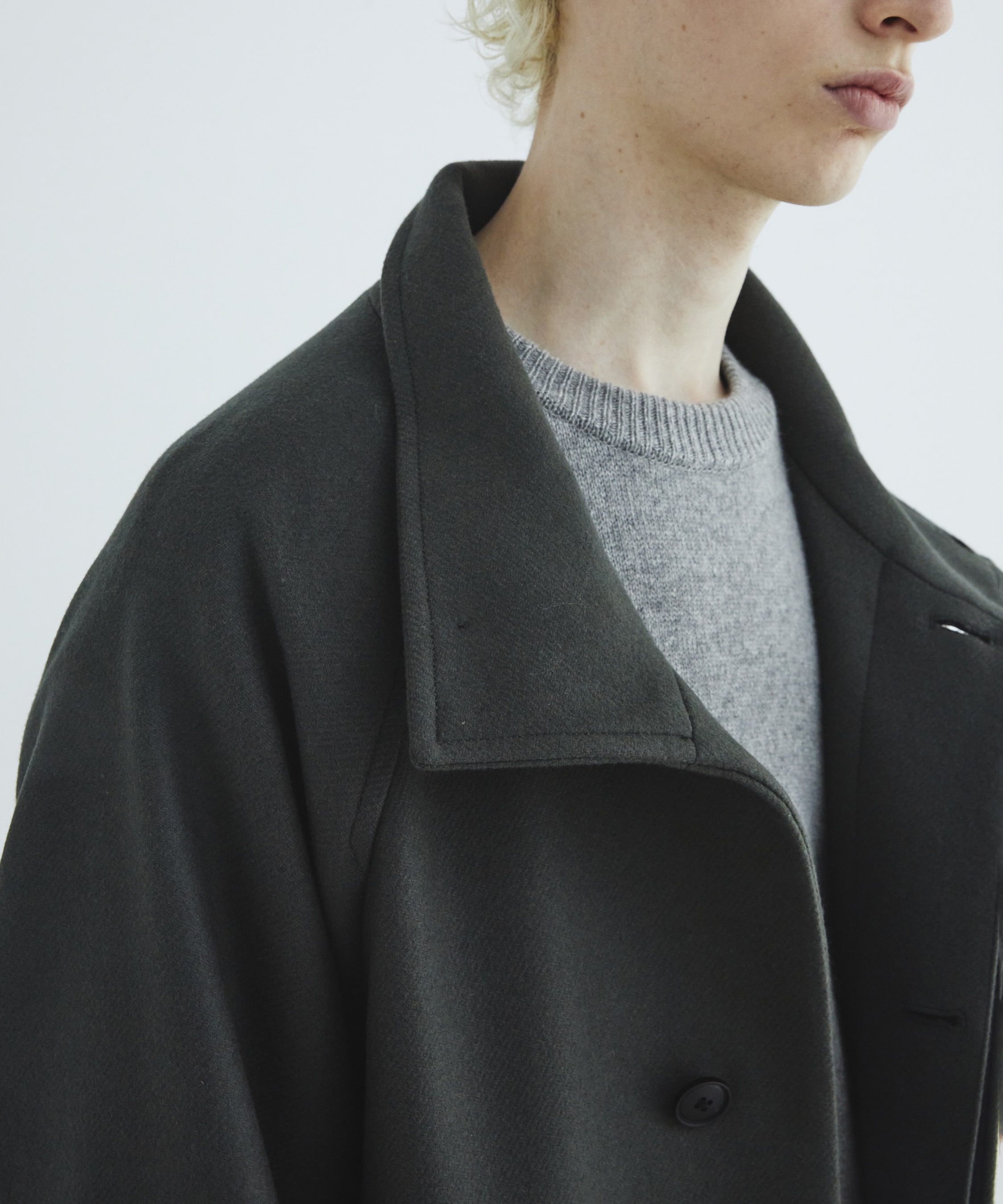 Premium meltonスタンドコート