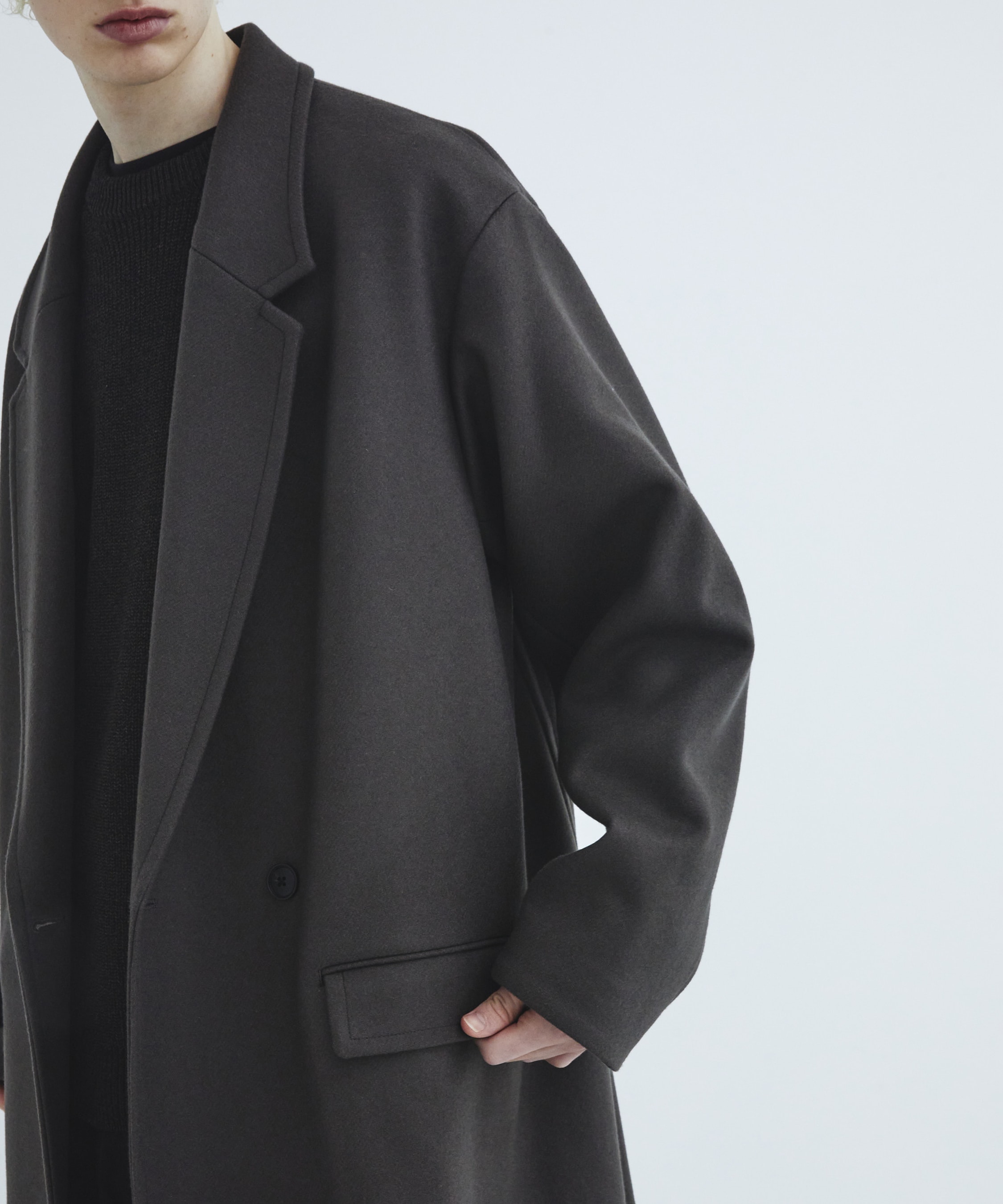 Premium meltonオーバーチェスターコート