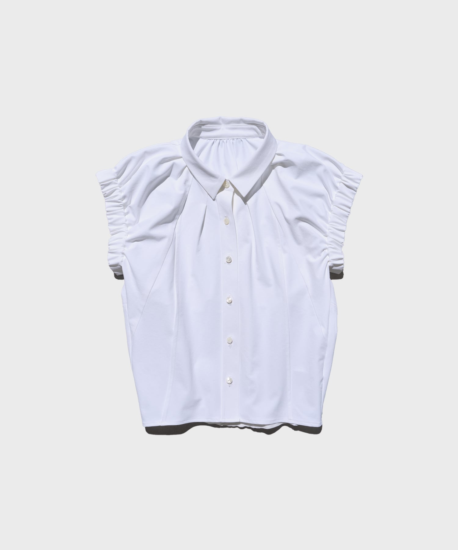 Volume Gather Nosleeve Shirt