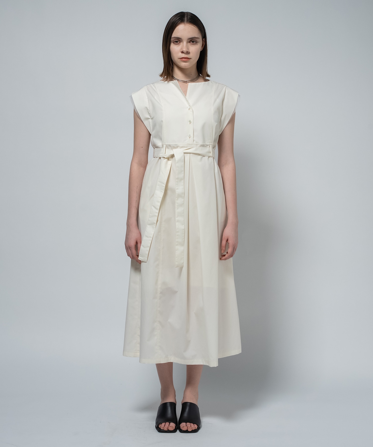 Chambray Belted Dress