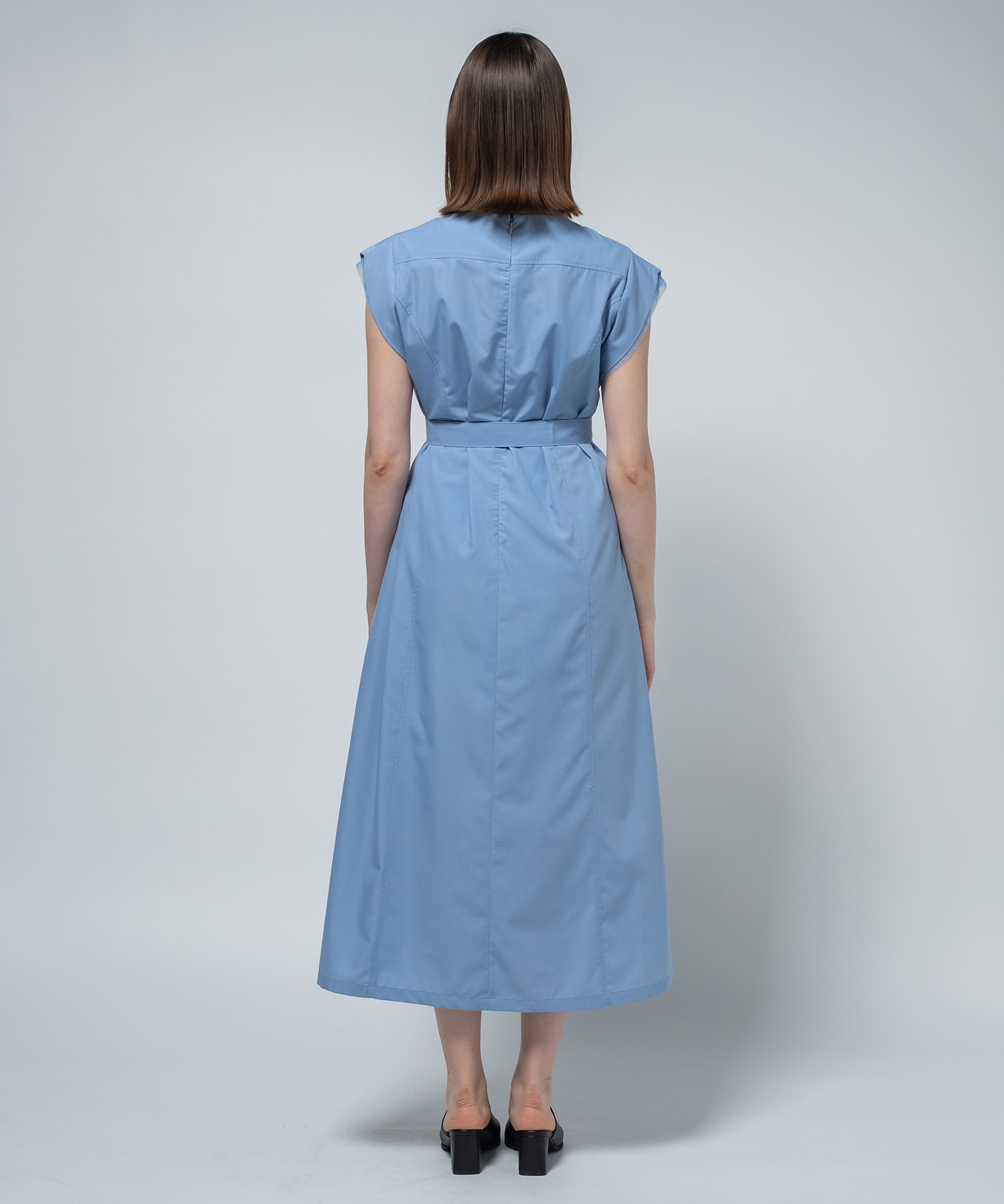 Chambray Belted Dress
