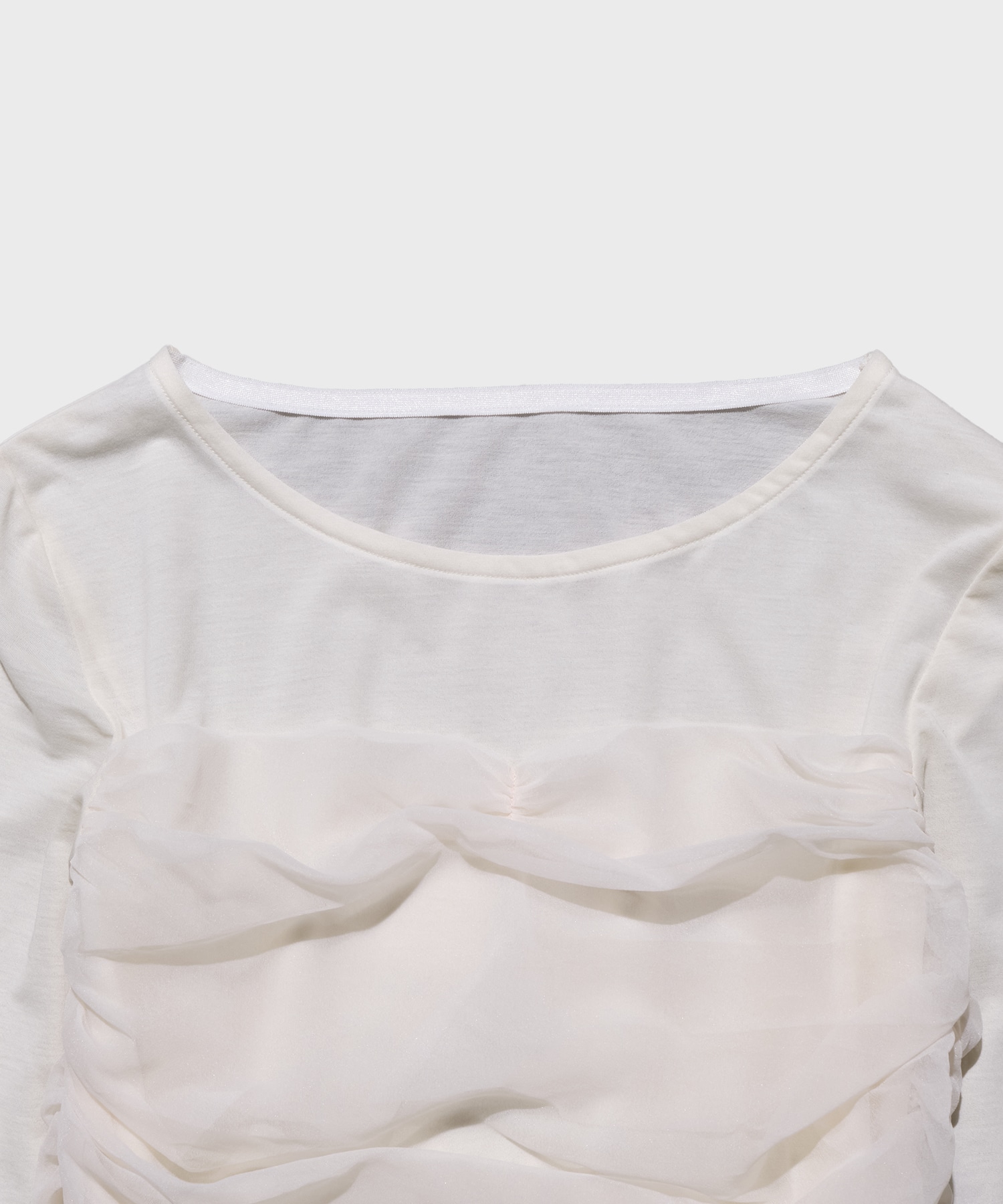 Sheer Tulle Combination Tops