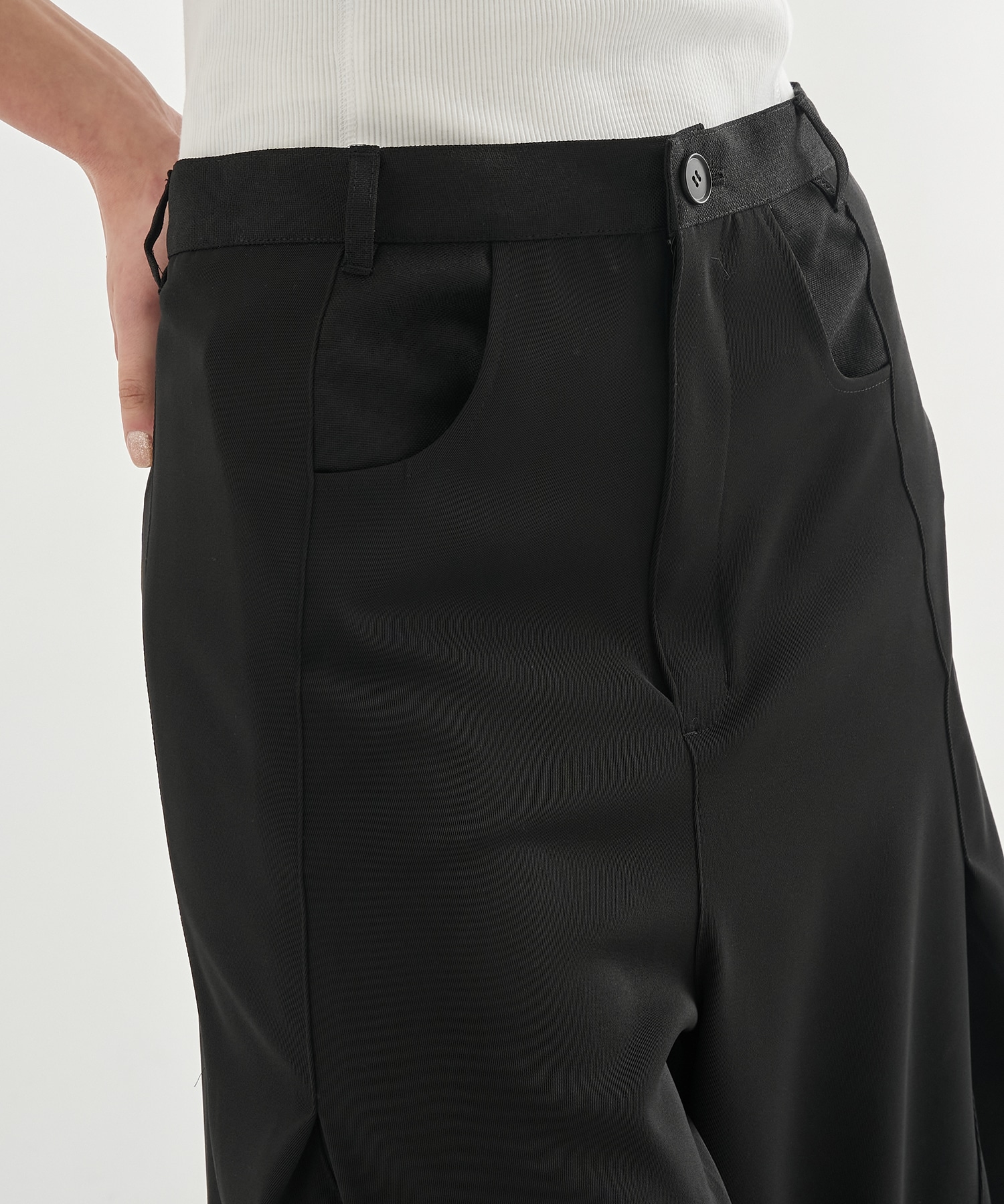 Twill Barrel Leg Pants