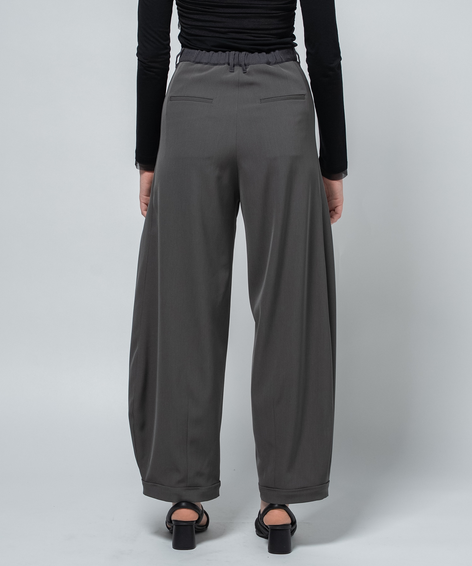 Twill Barrel Leg Pants