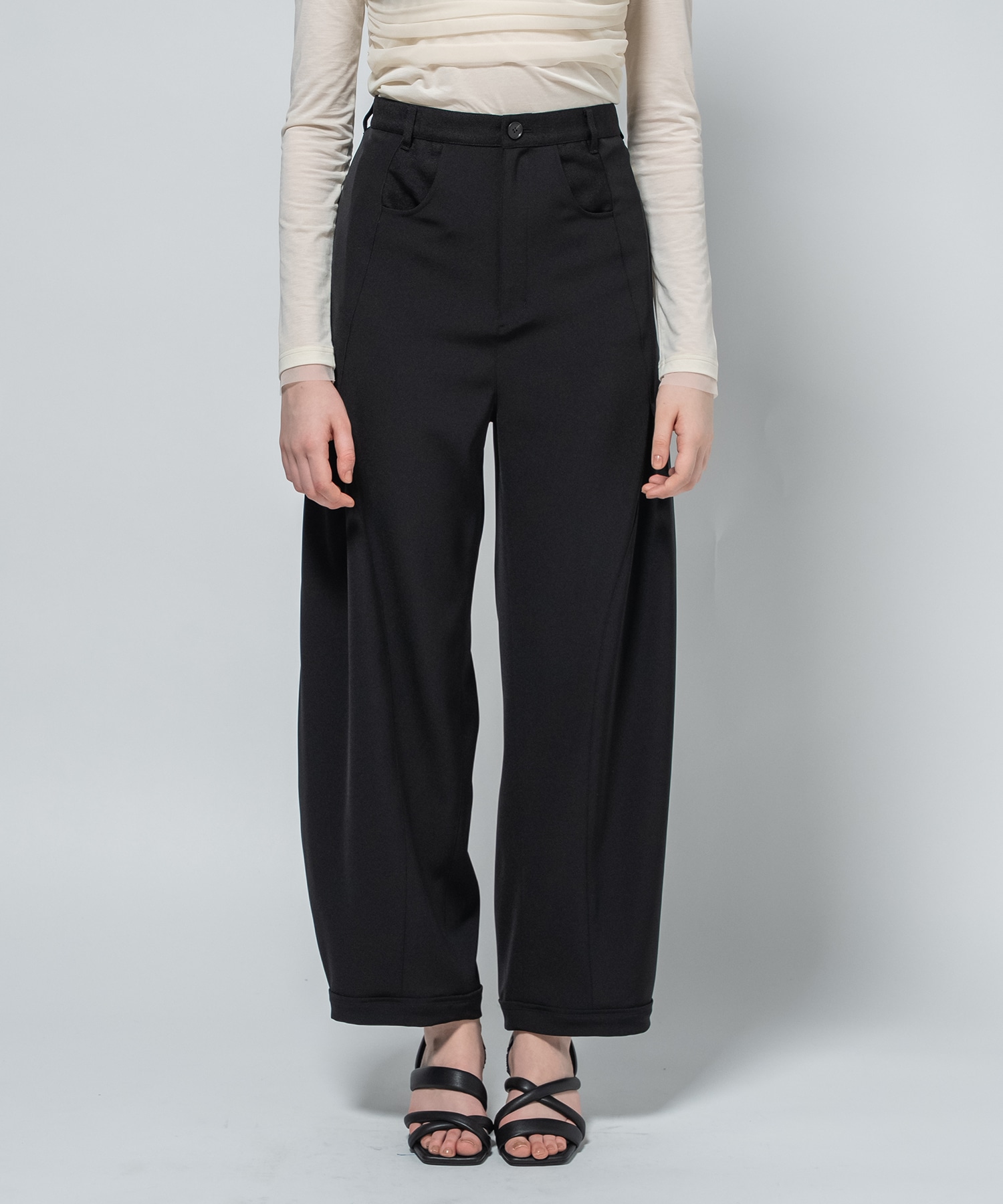 Twill Barrel Leg Pants