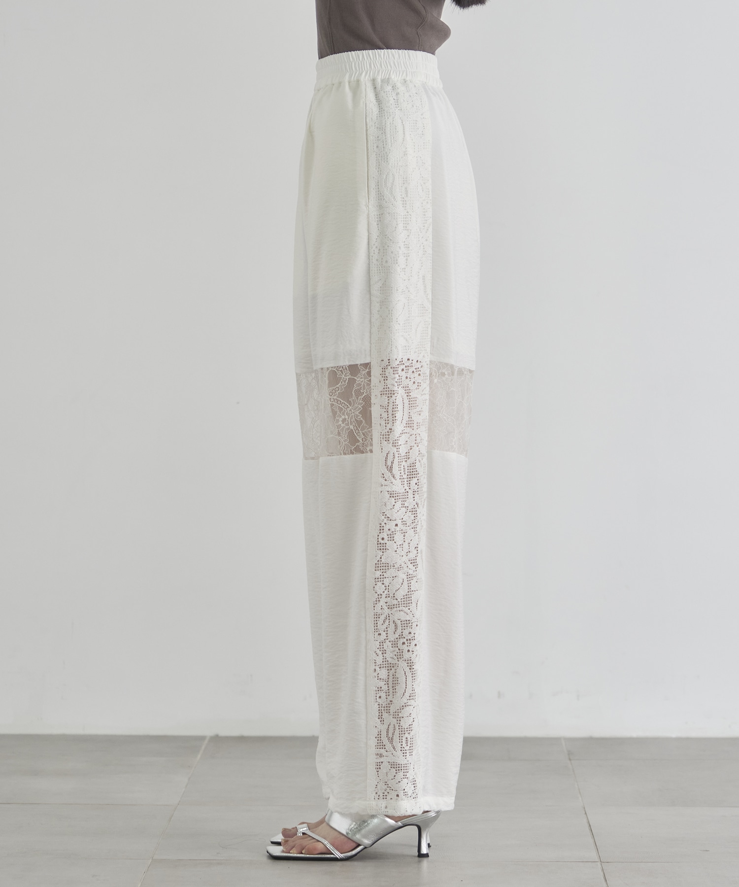 Lace Combination Relax Pants