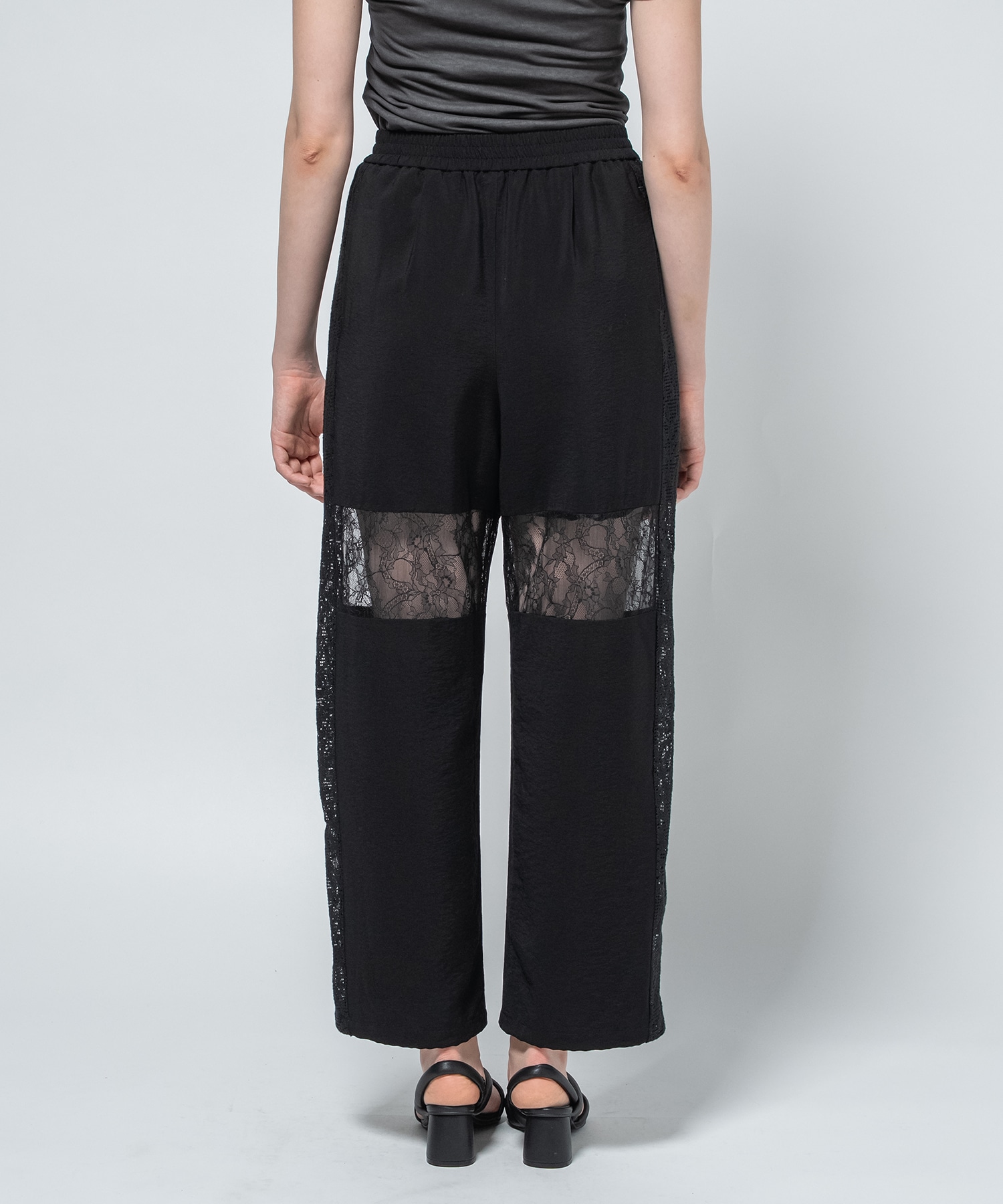 Lace Combination Relax Pants