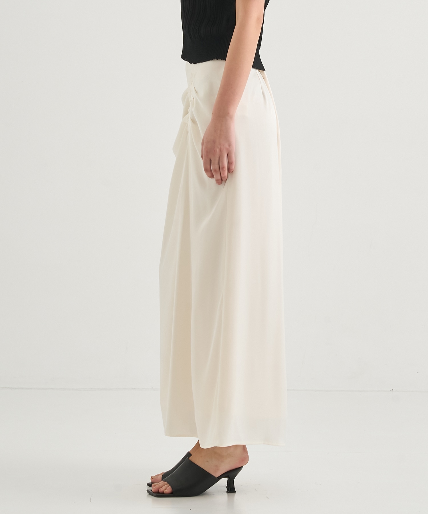 Gather Satin Skirt