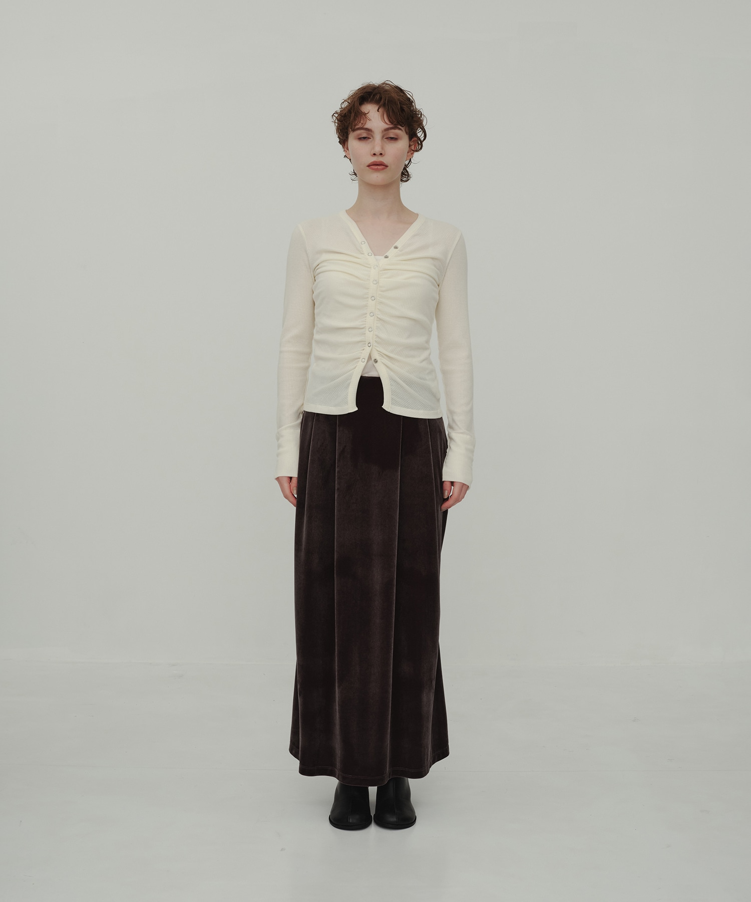Velor Tuck Skirt