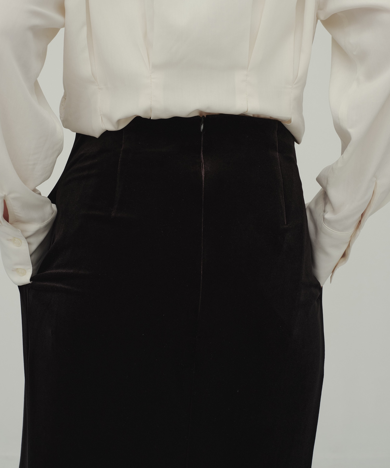 Velor Tuck Skirt