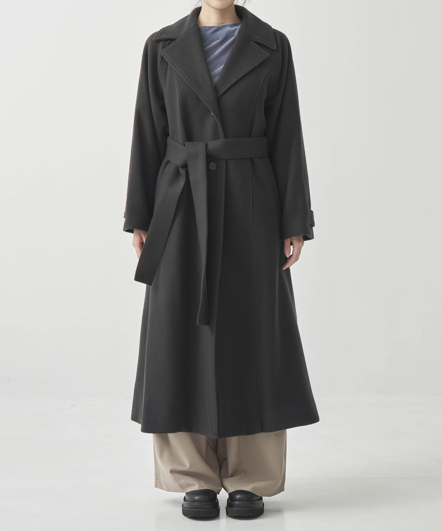 DoubleCollar Raglan Coat