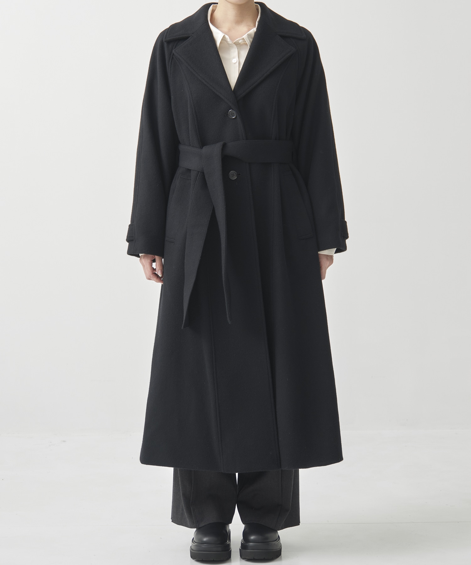 DoubleCollar Raglan Coat