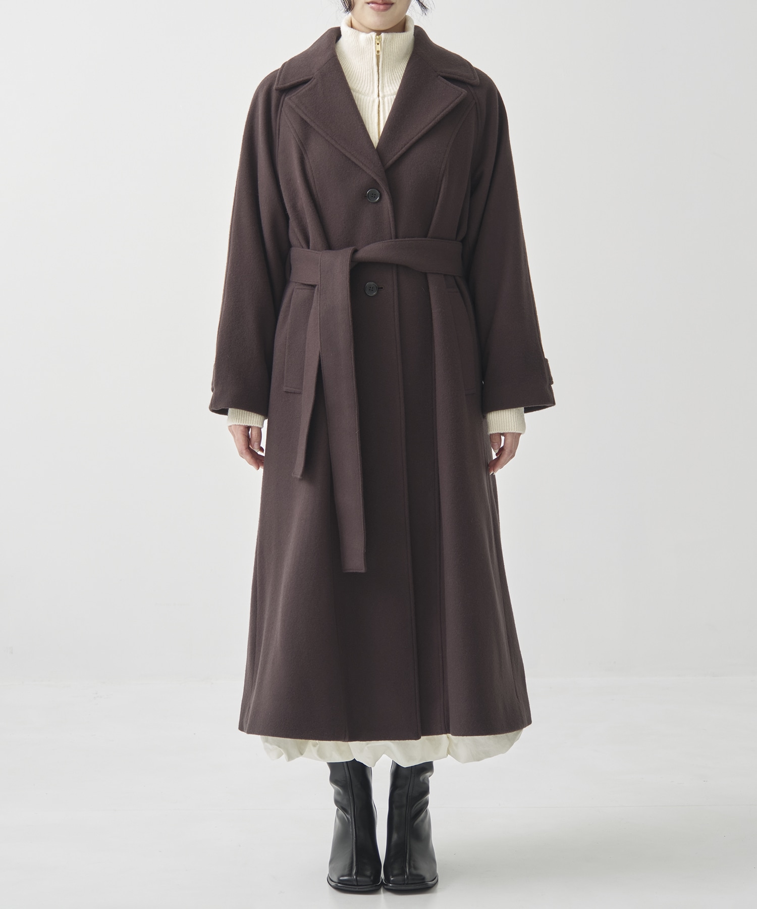 DoubleCollar Raglan Coat
