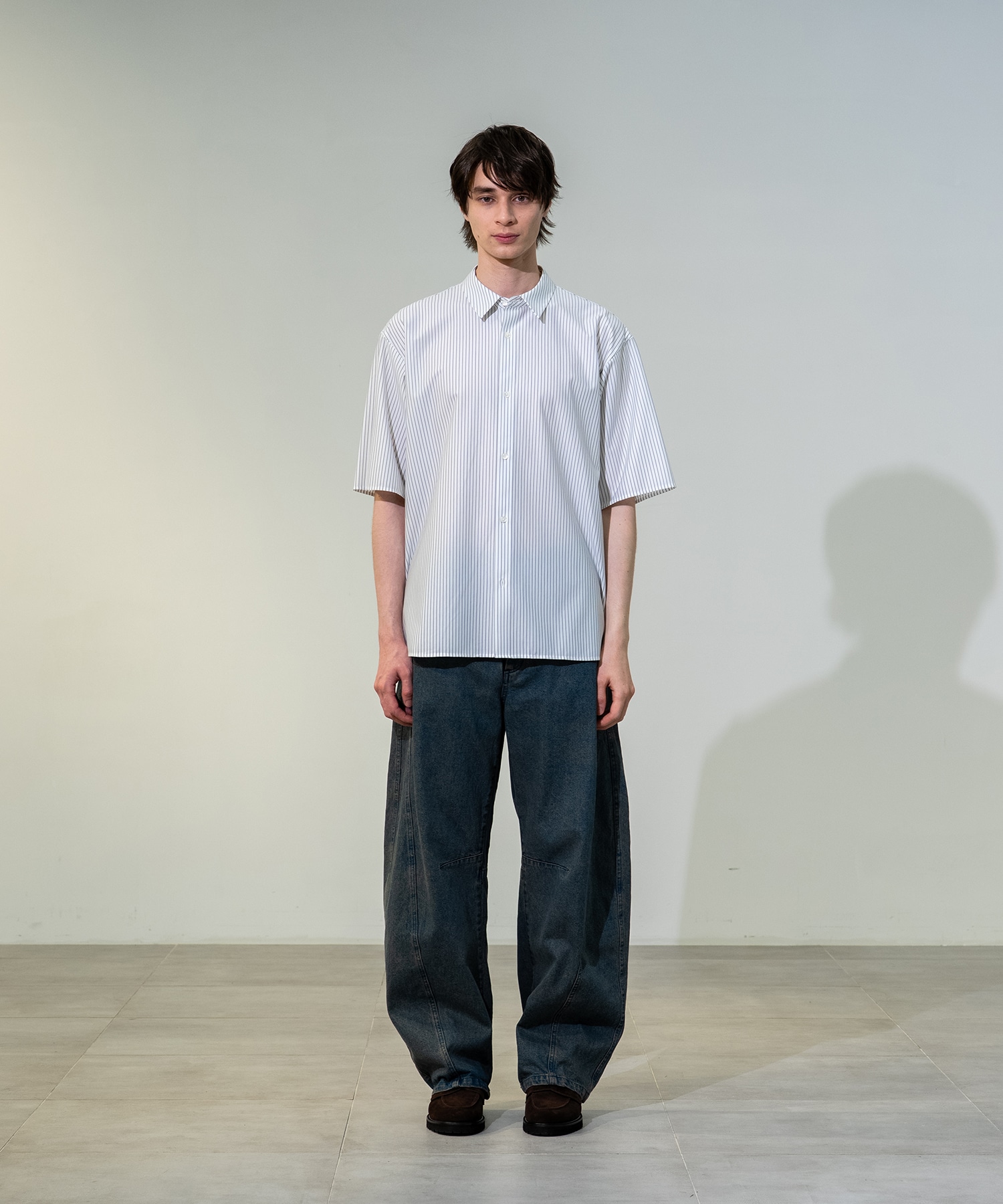 フェードバレルデニムパンツ