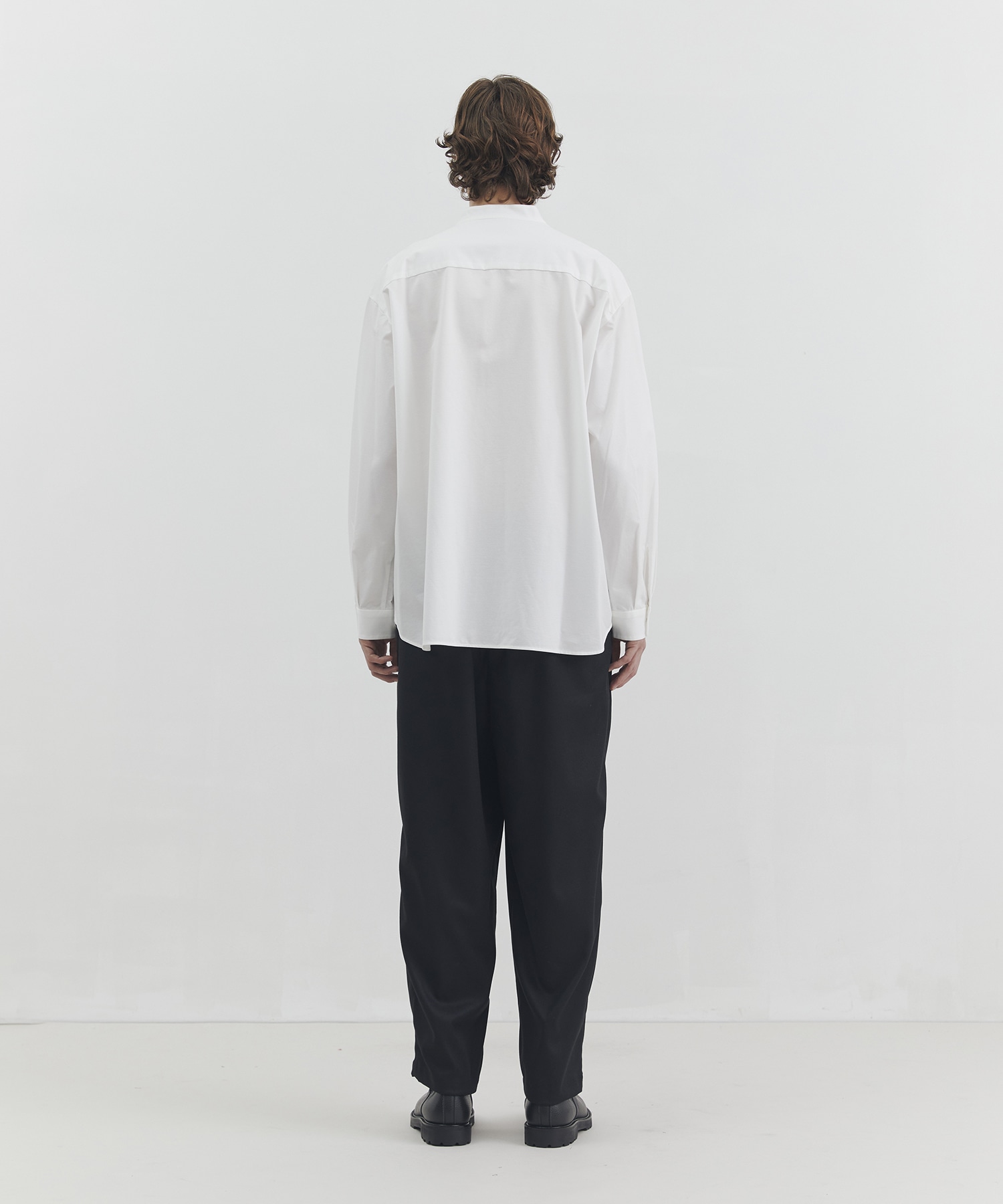 KANEMASA KNITバンドカラーシャツ