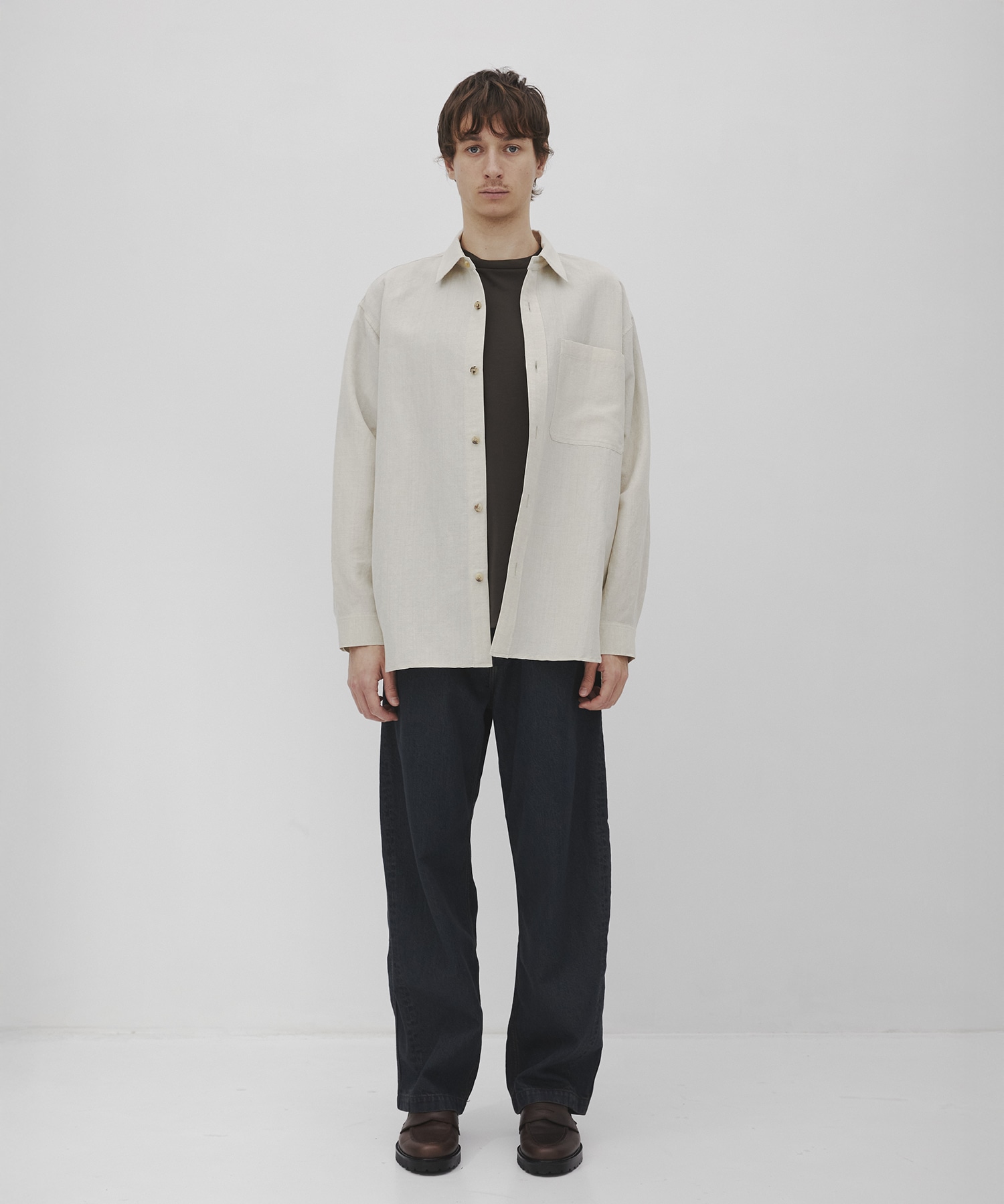ウールリネンウェザーリラックスシャツ