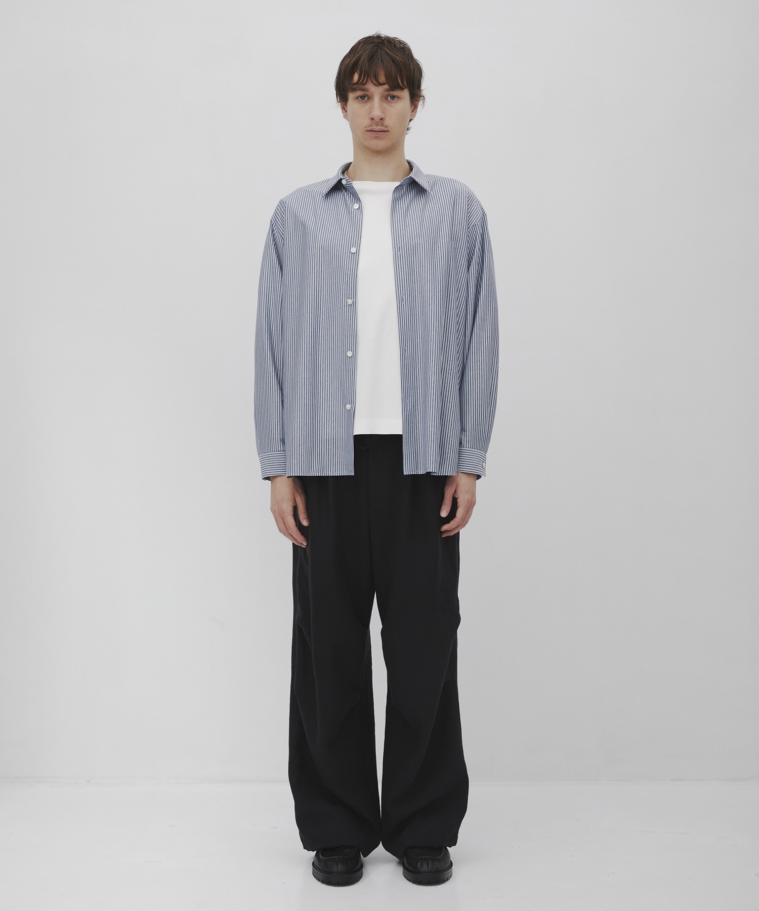 KANEMASA KNIT マルチストライプシャツ