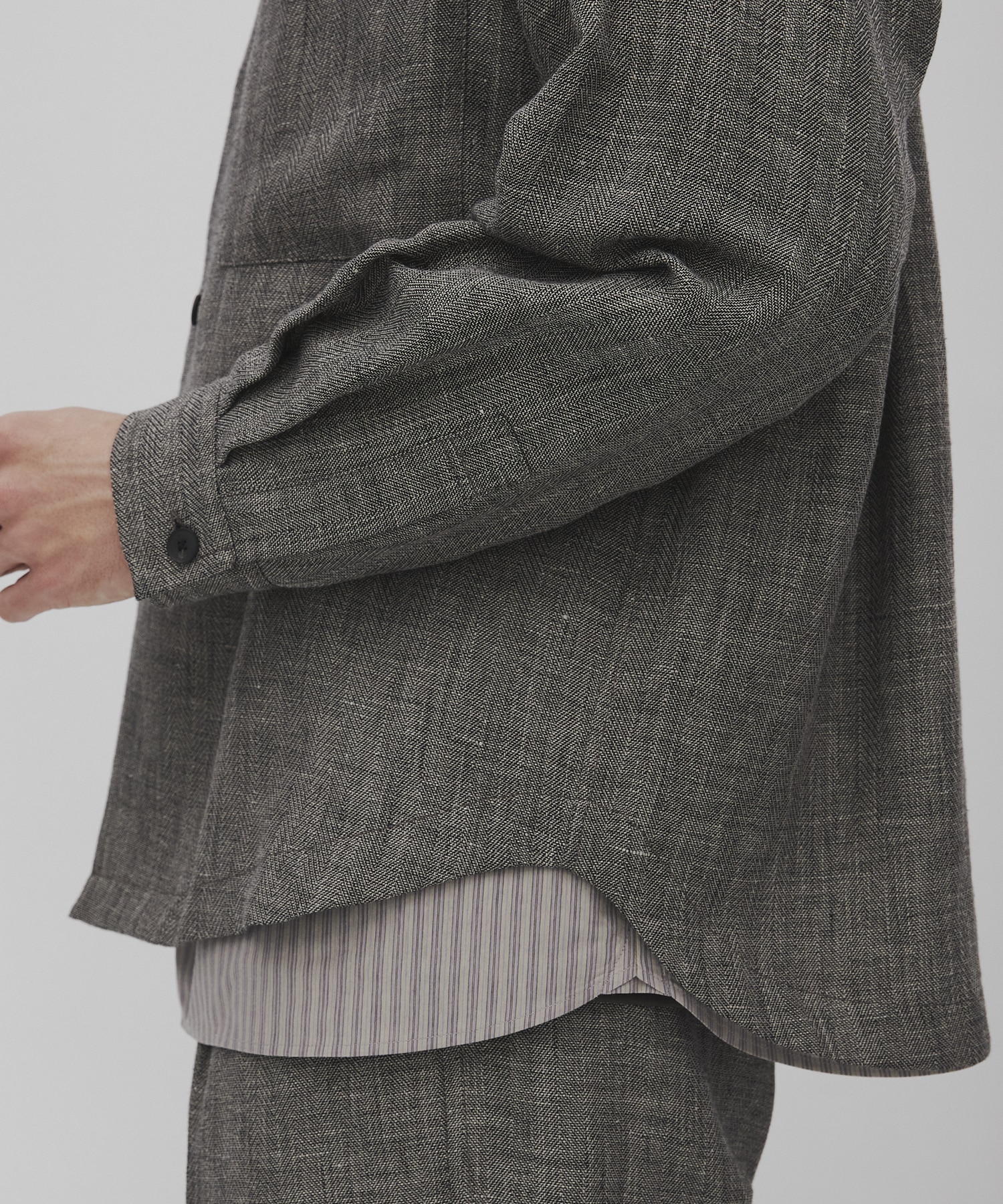 Hemp linen オーバーシャツ