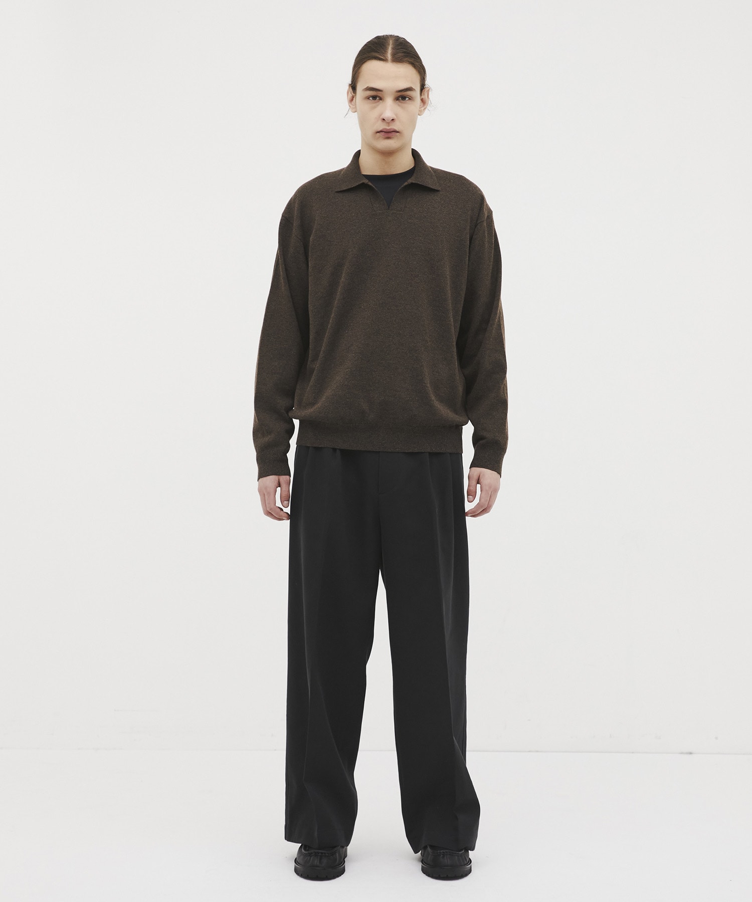 和紙ウール スキッパーポロ