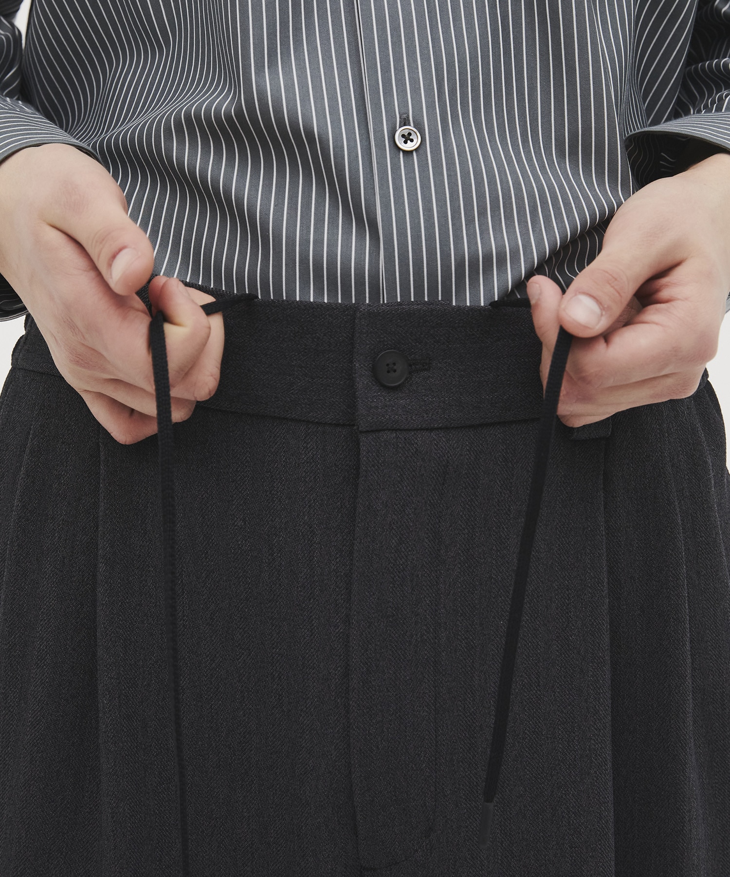 Mix herringbone ワイドパンツ