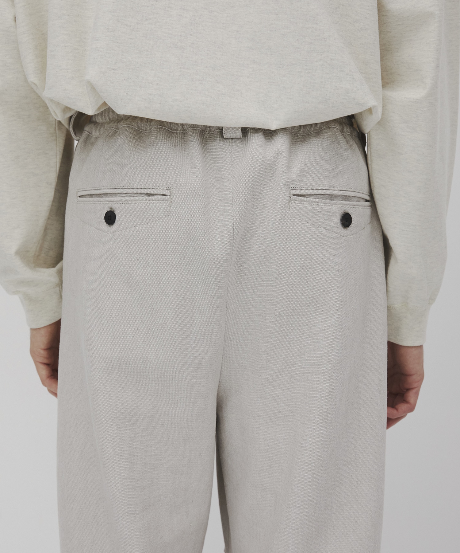 リネンキャンバス パラシュートパンツ