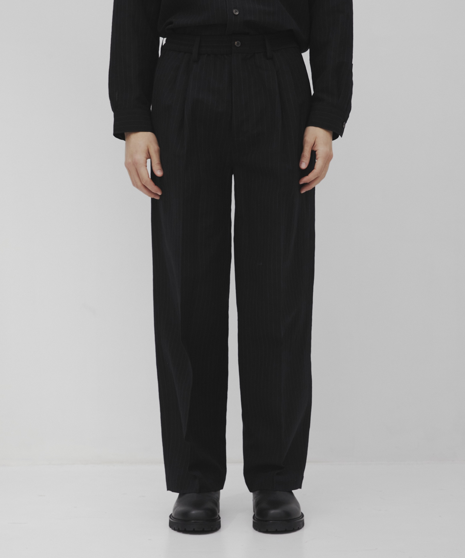 ウールリネンウェザ-イージースラックス