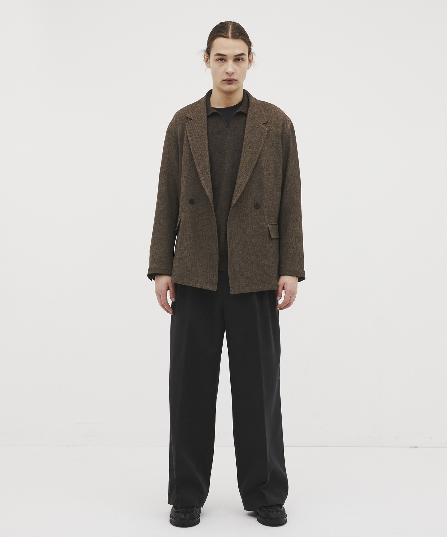 Mix herringbone ダブルジャケット