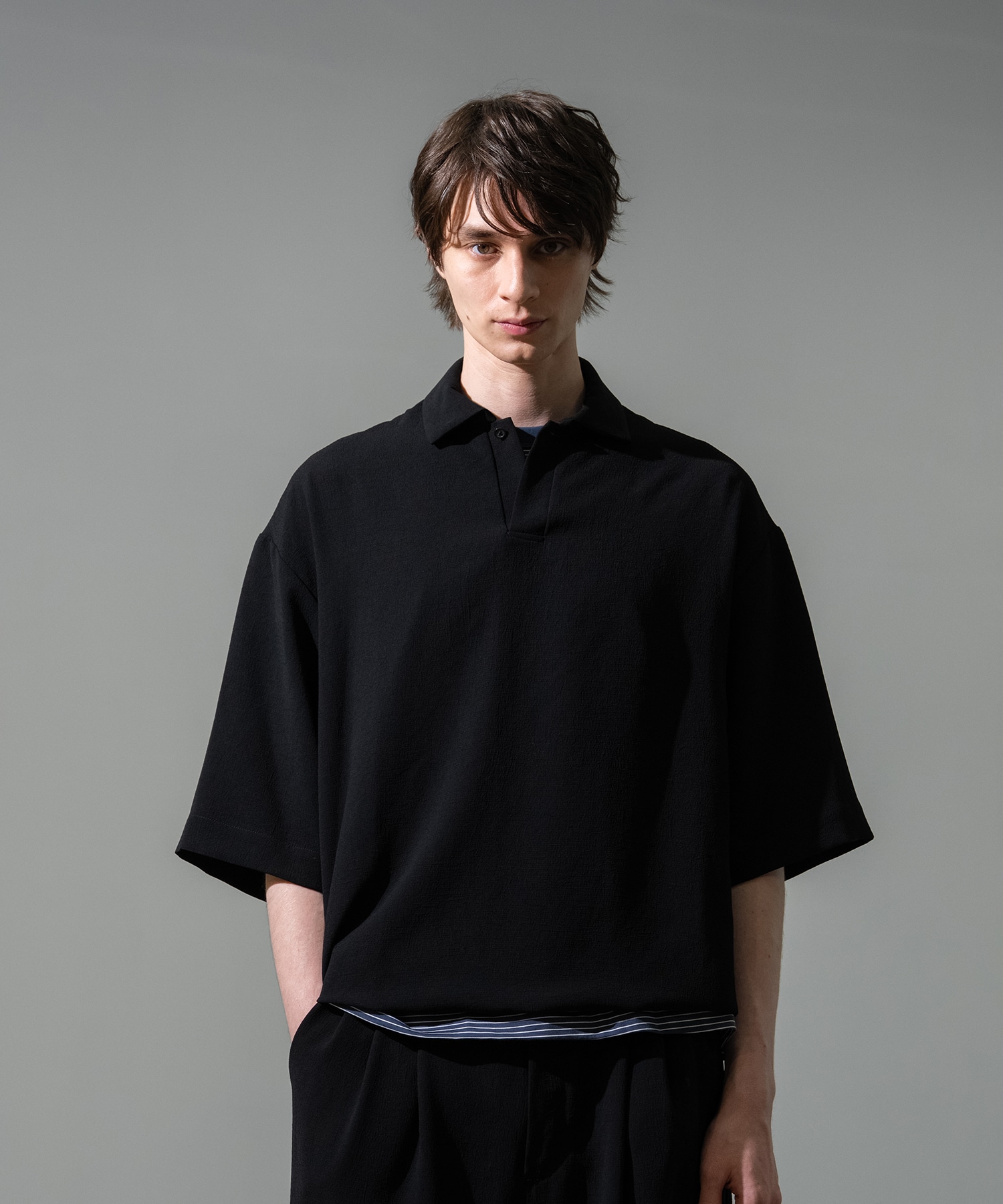 Multi-flex スキッパーポロシャツ
