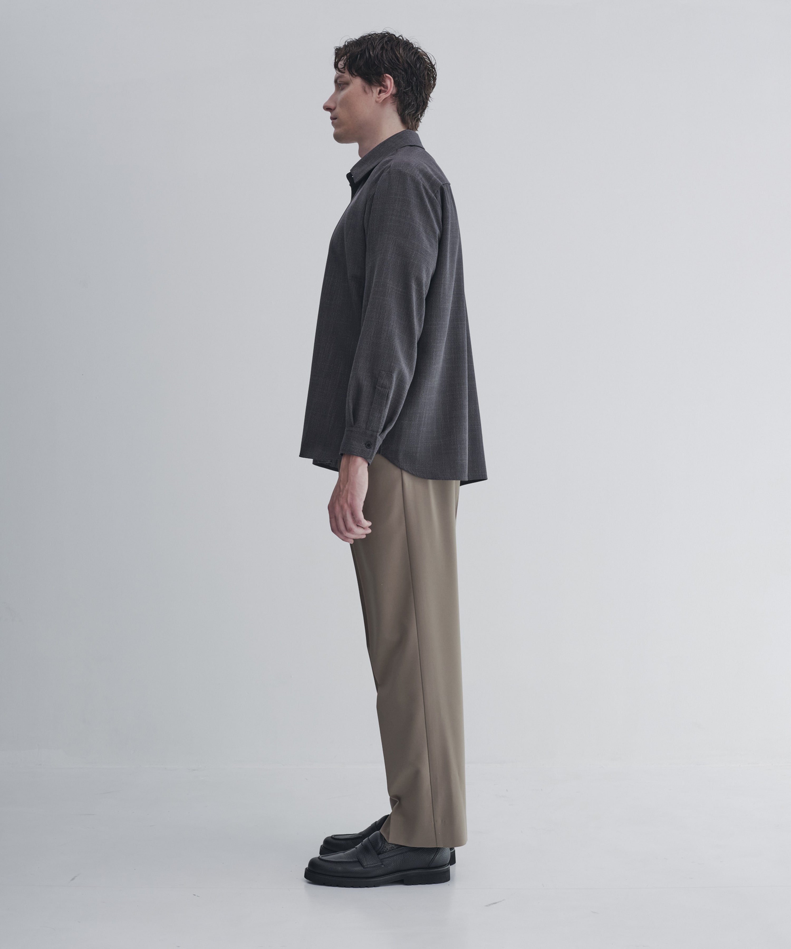 Easy tweed シャツ