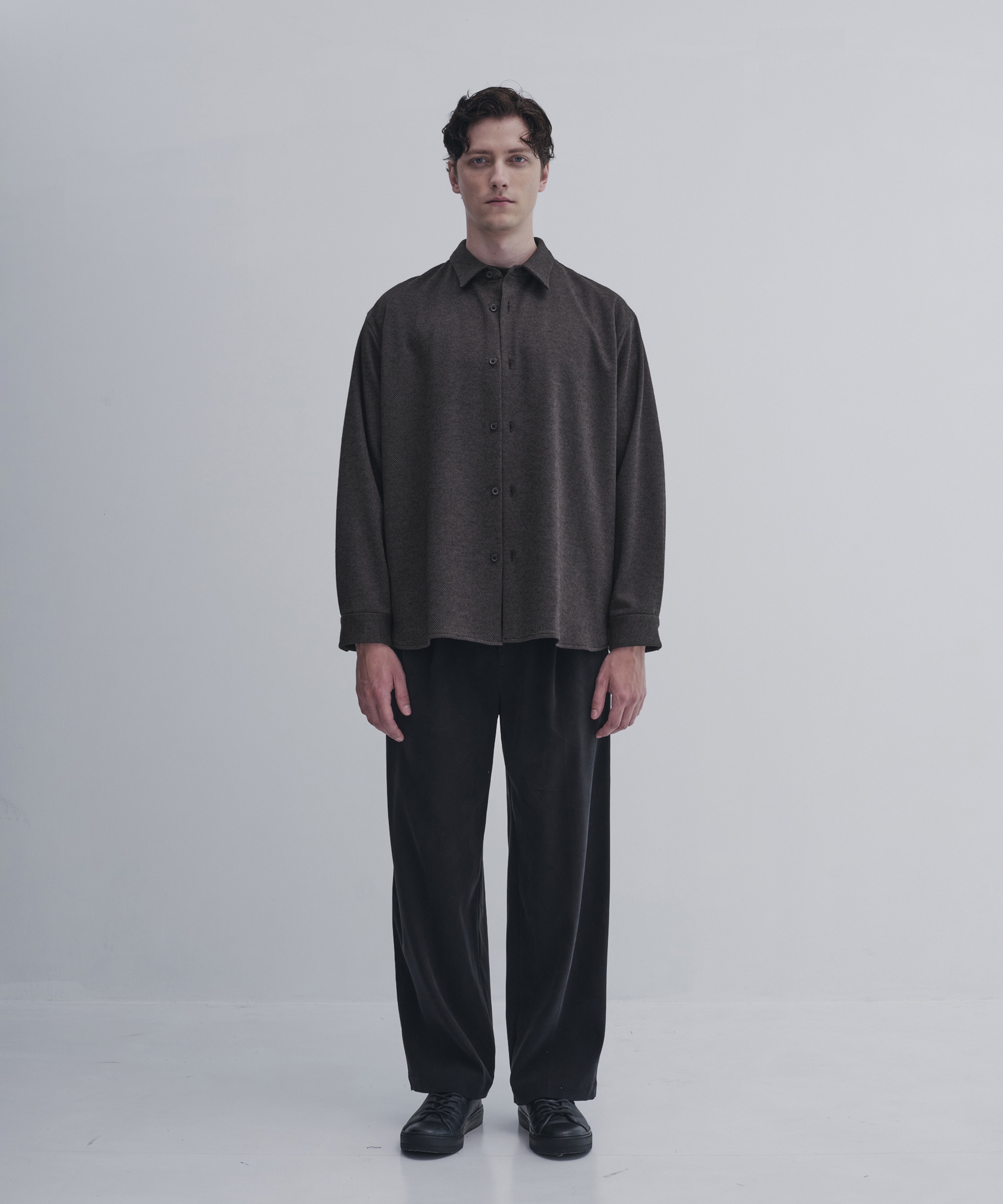 KANEMASA KNITウールネルシャツ