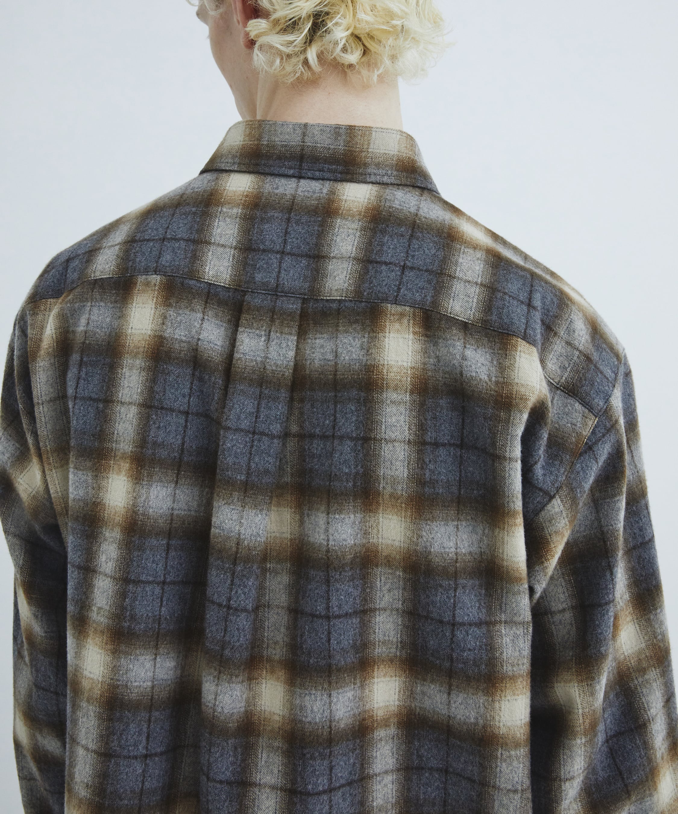 ソフトフランネルチェックシャツ