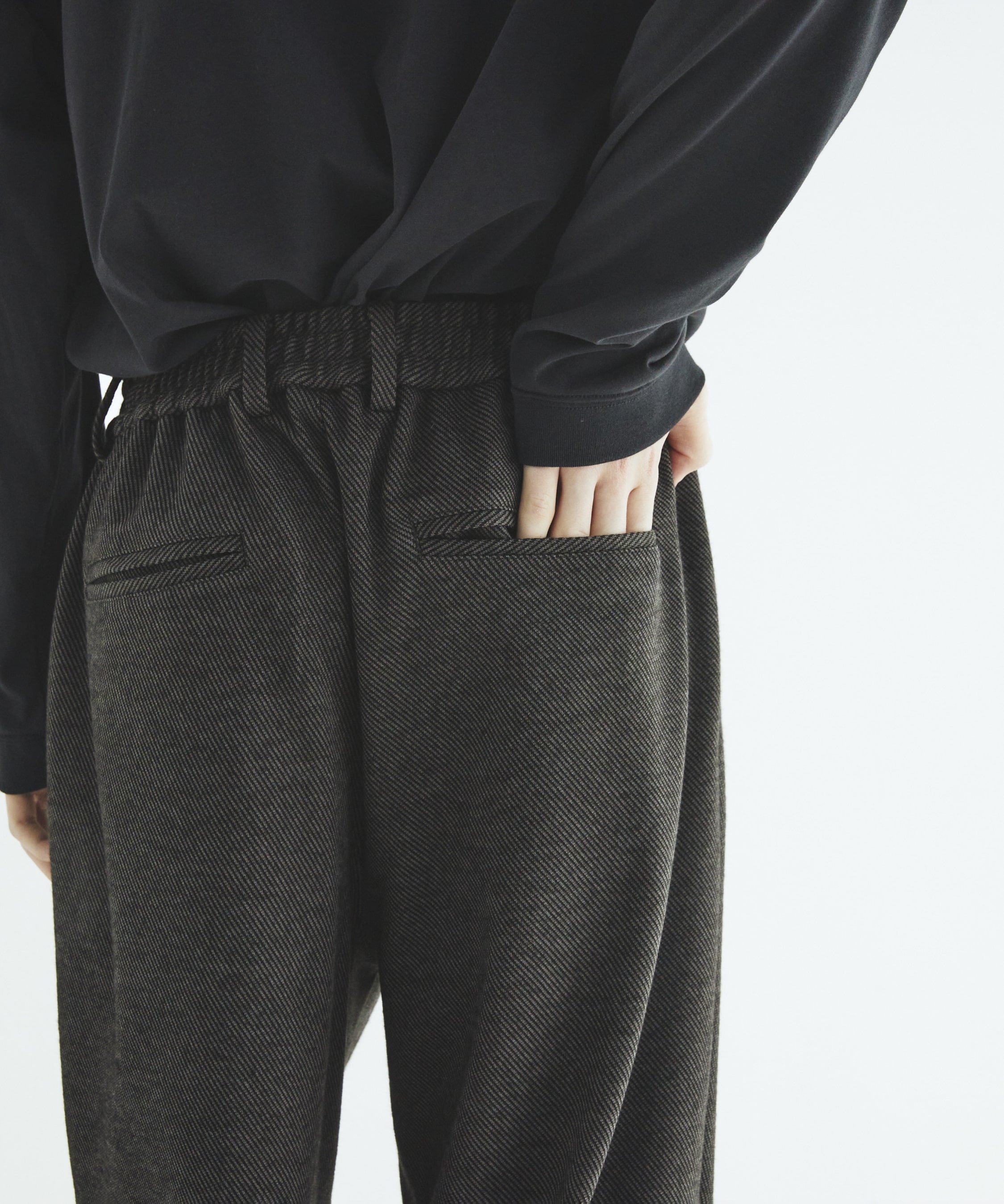 KANEMASA KNITウールネルスラックス