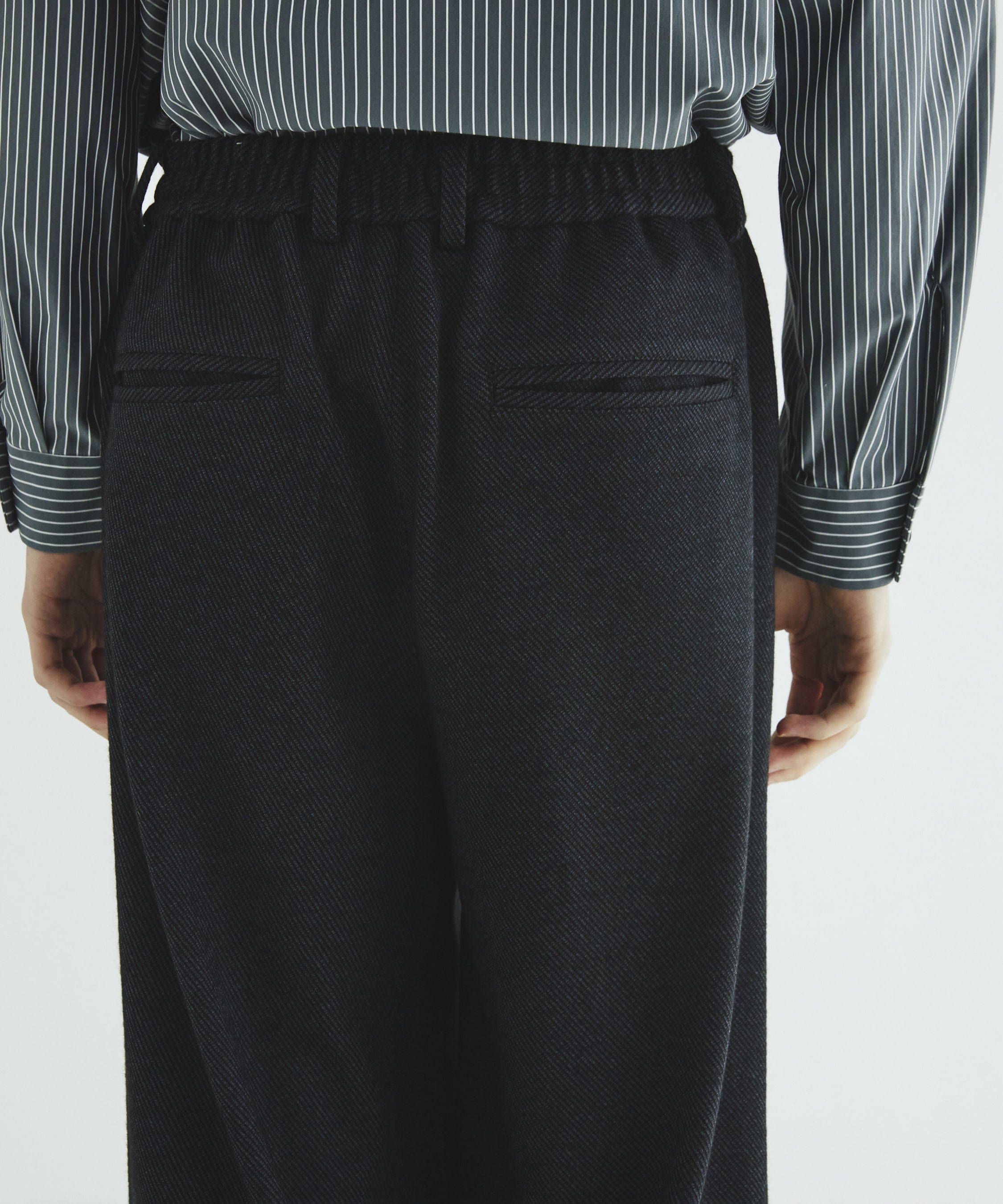 KANEMASA KNITウールネルスラックス