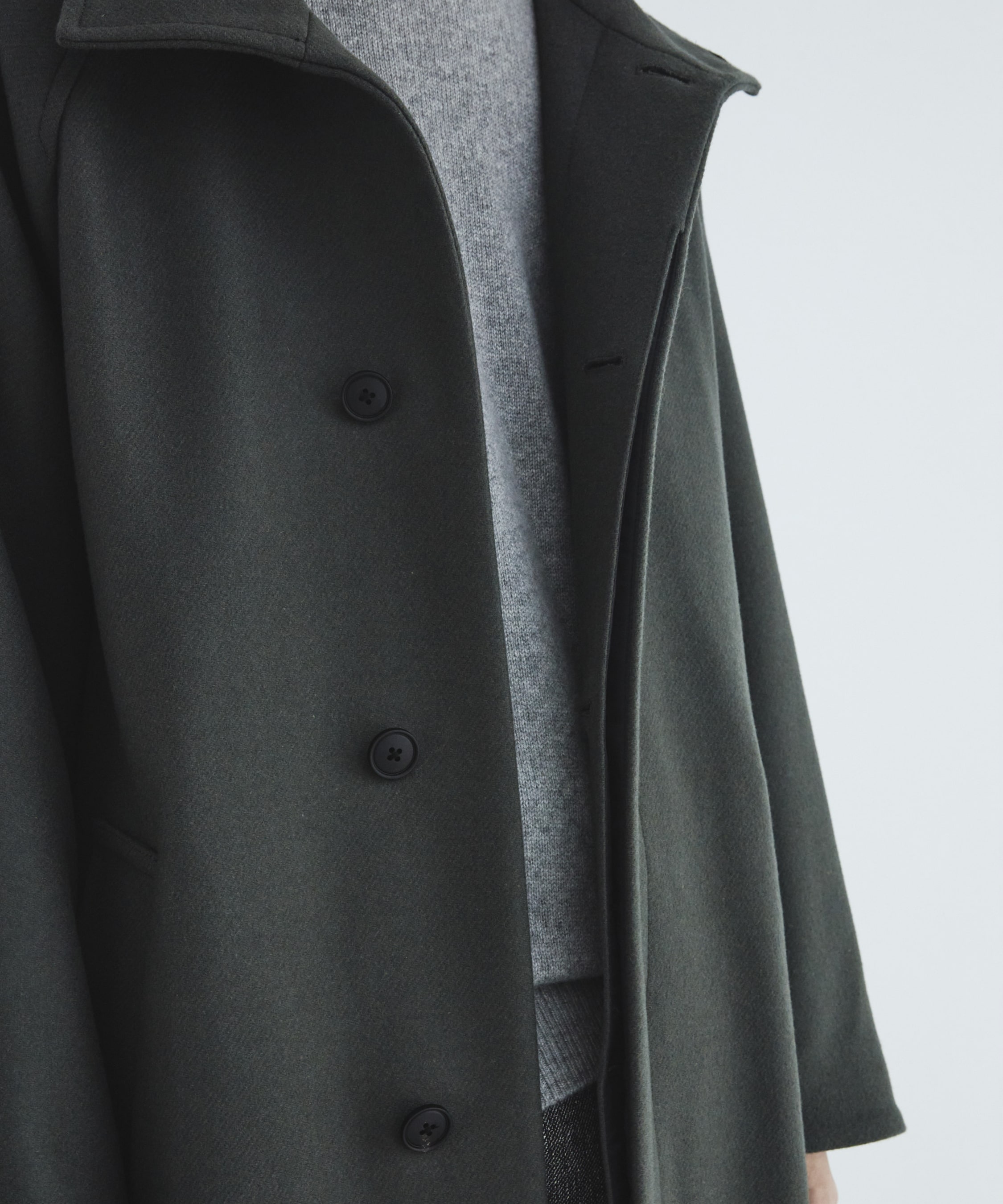 Premium meltonスタンドコート