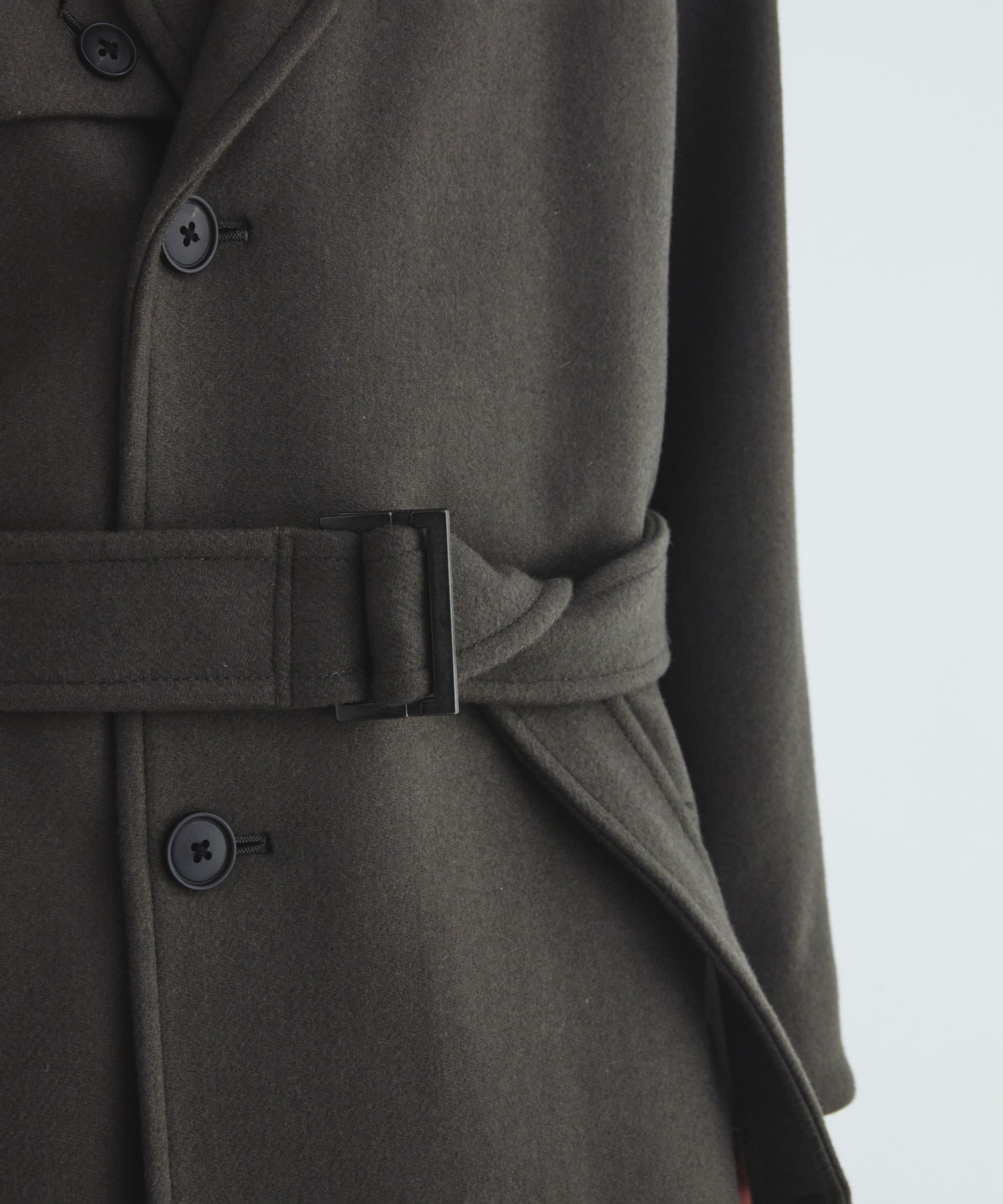 Premium meltonベルテッドコート