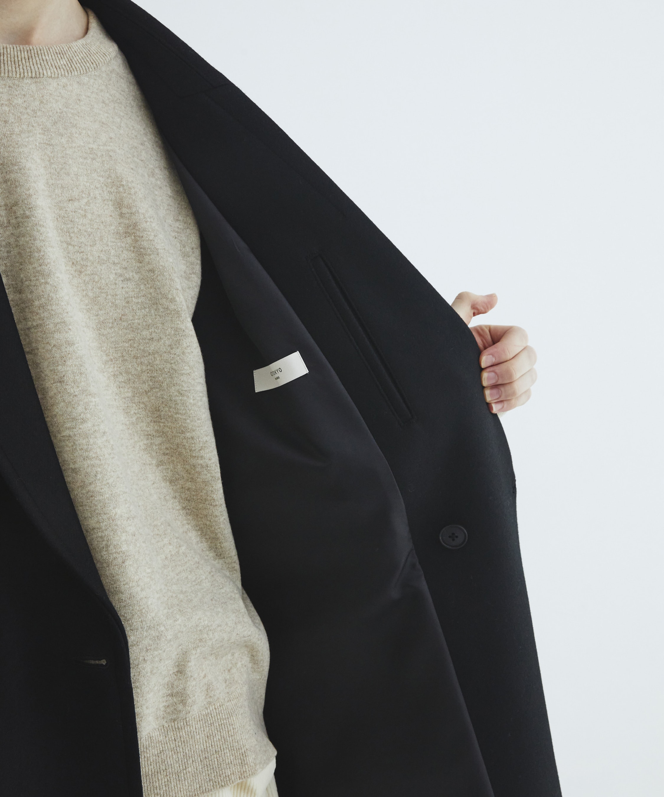 Premium meltonオーバーチェスターコート