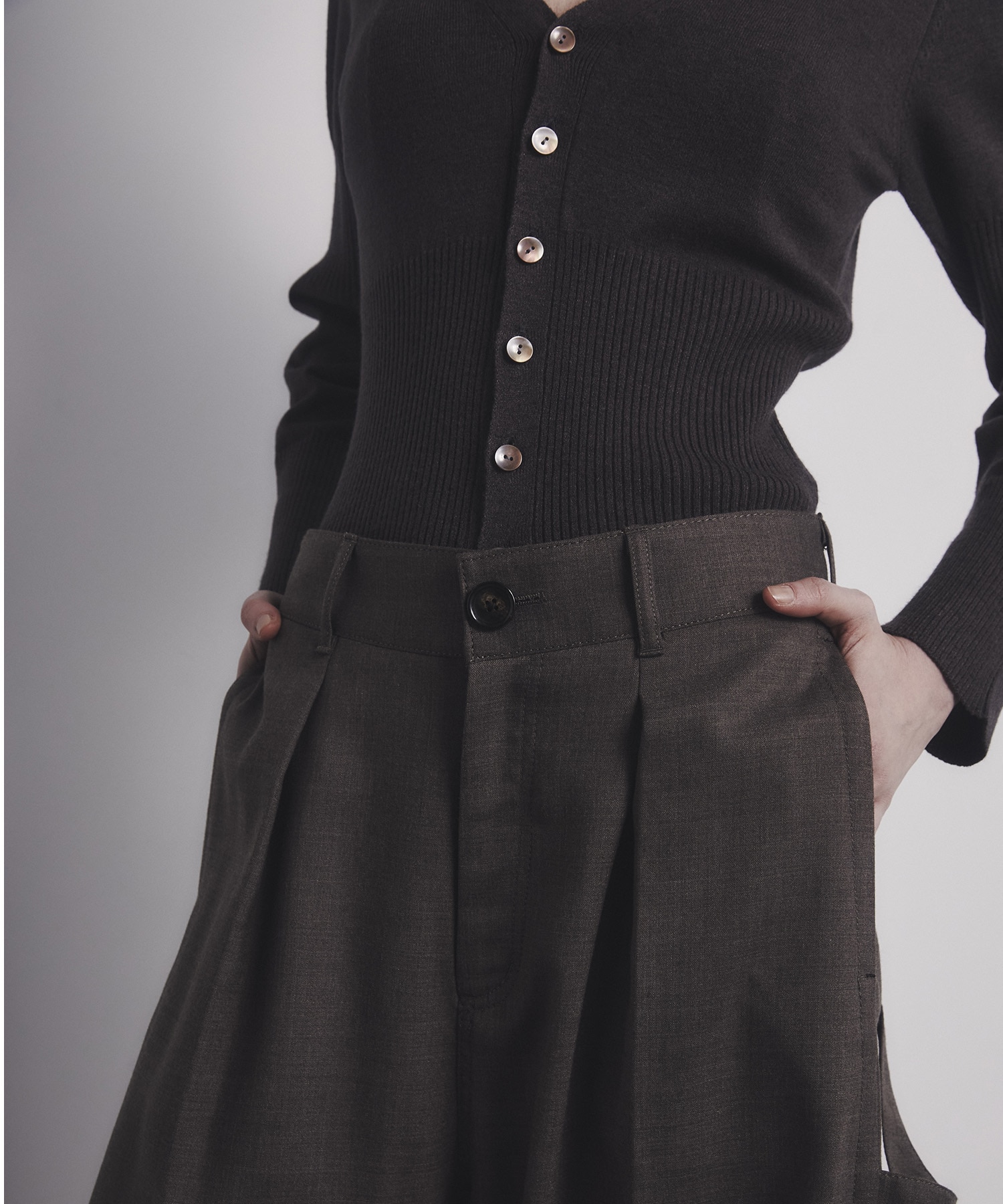 Wave Sleeve Cardigan