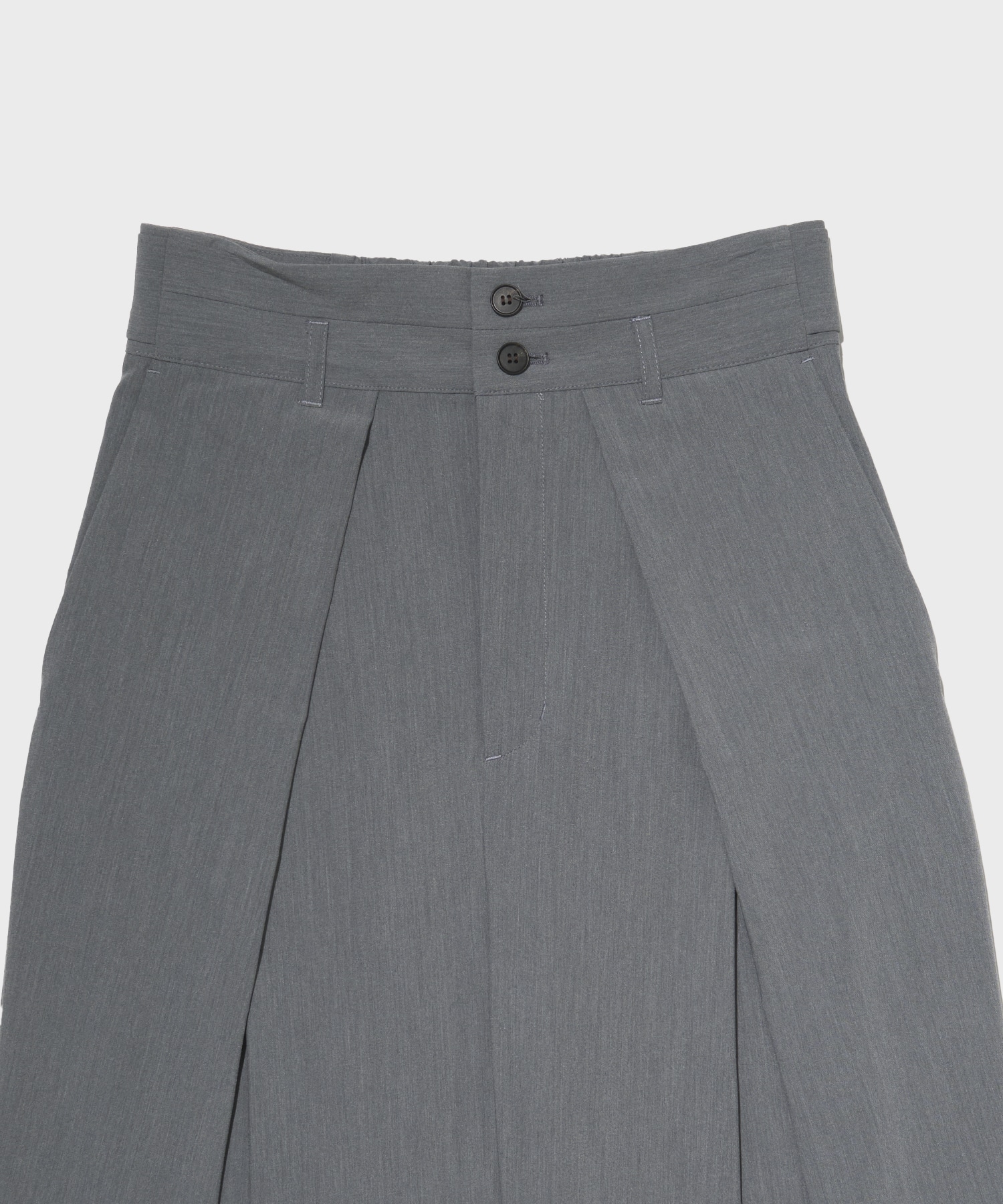 Belt Arranged Tuck Wide Pants