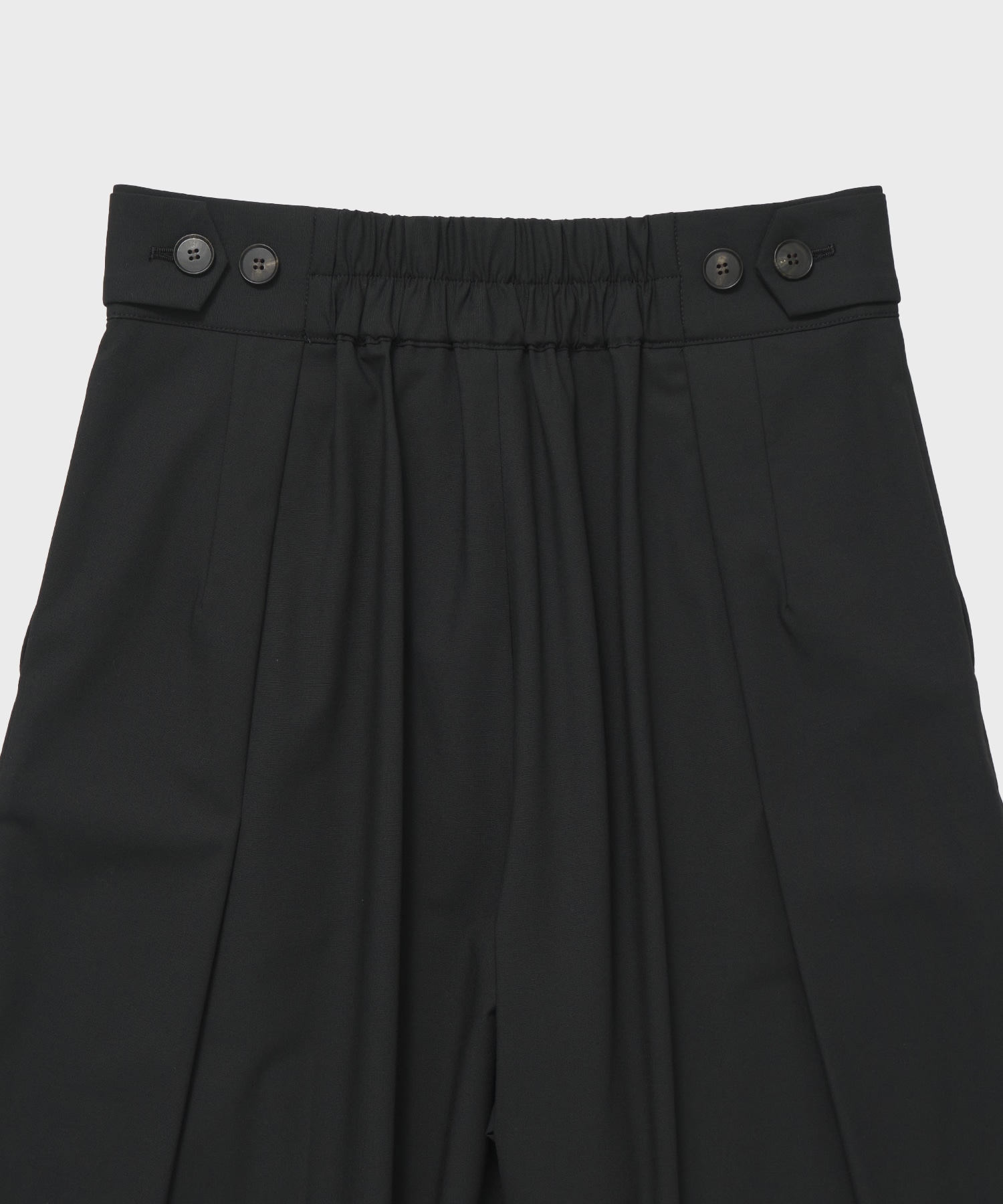 Belt Arranged Tuck Wide Pants
