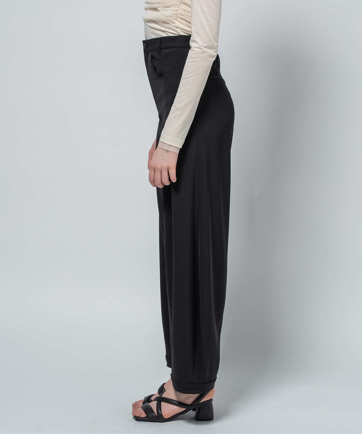 Twill Barrel Leg Pants