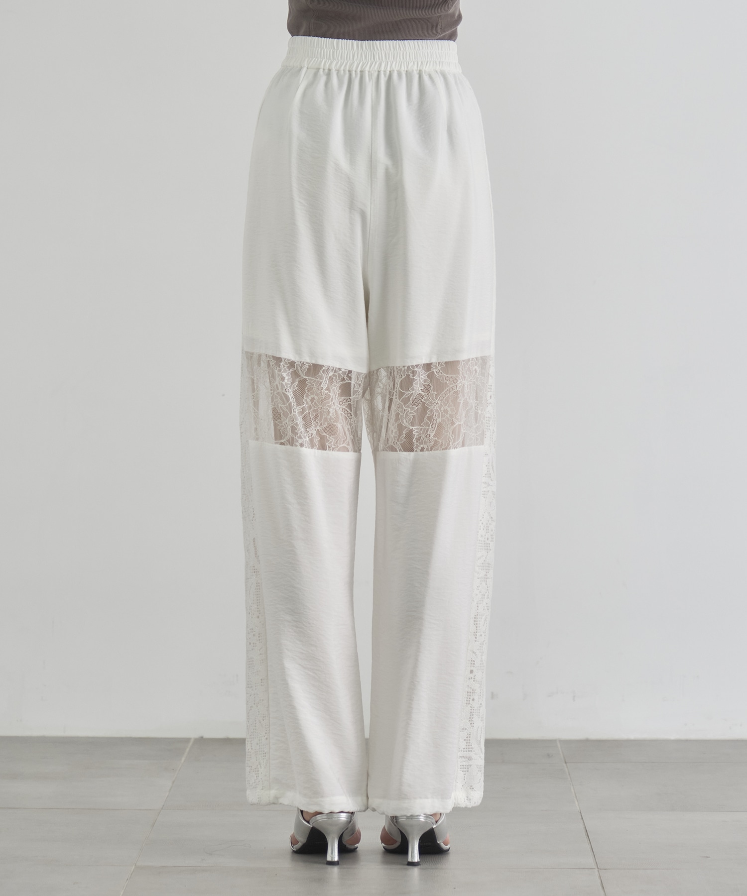 Lace Combination Relax Pants