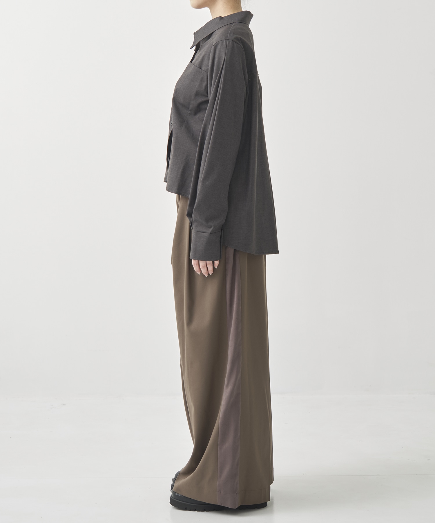 LeatherWaist Relax Pants