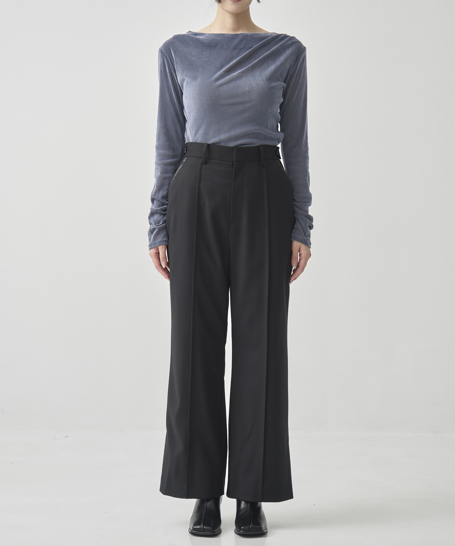 Wool Slit Pants