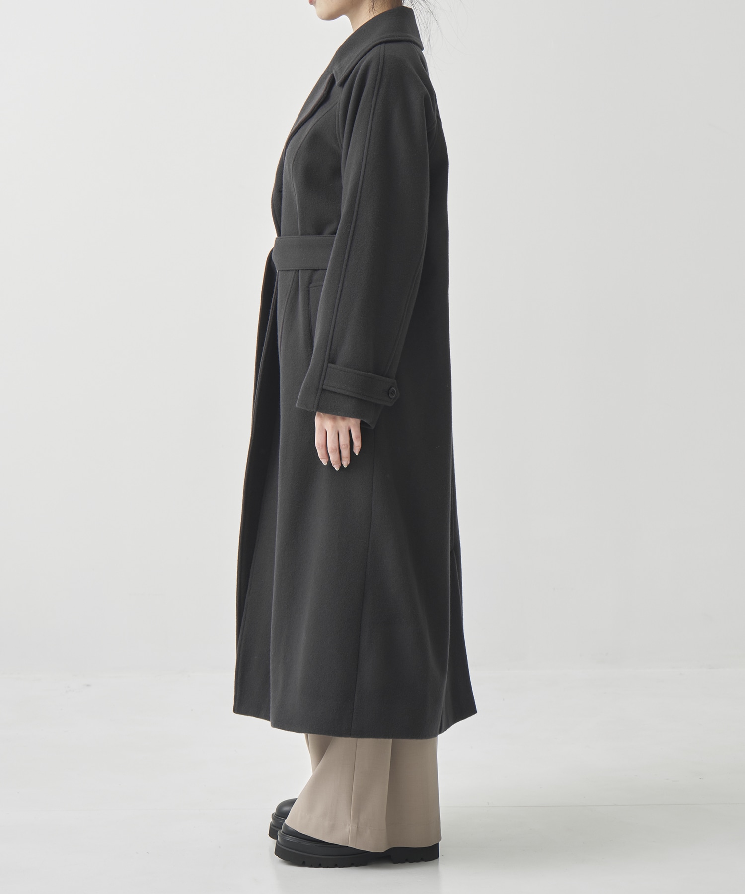 DoubleCollar Raglan Coat