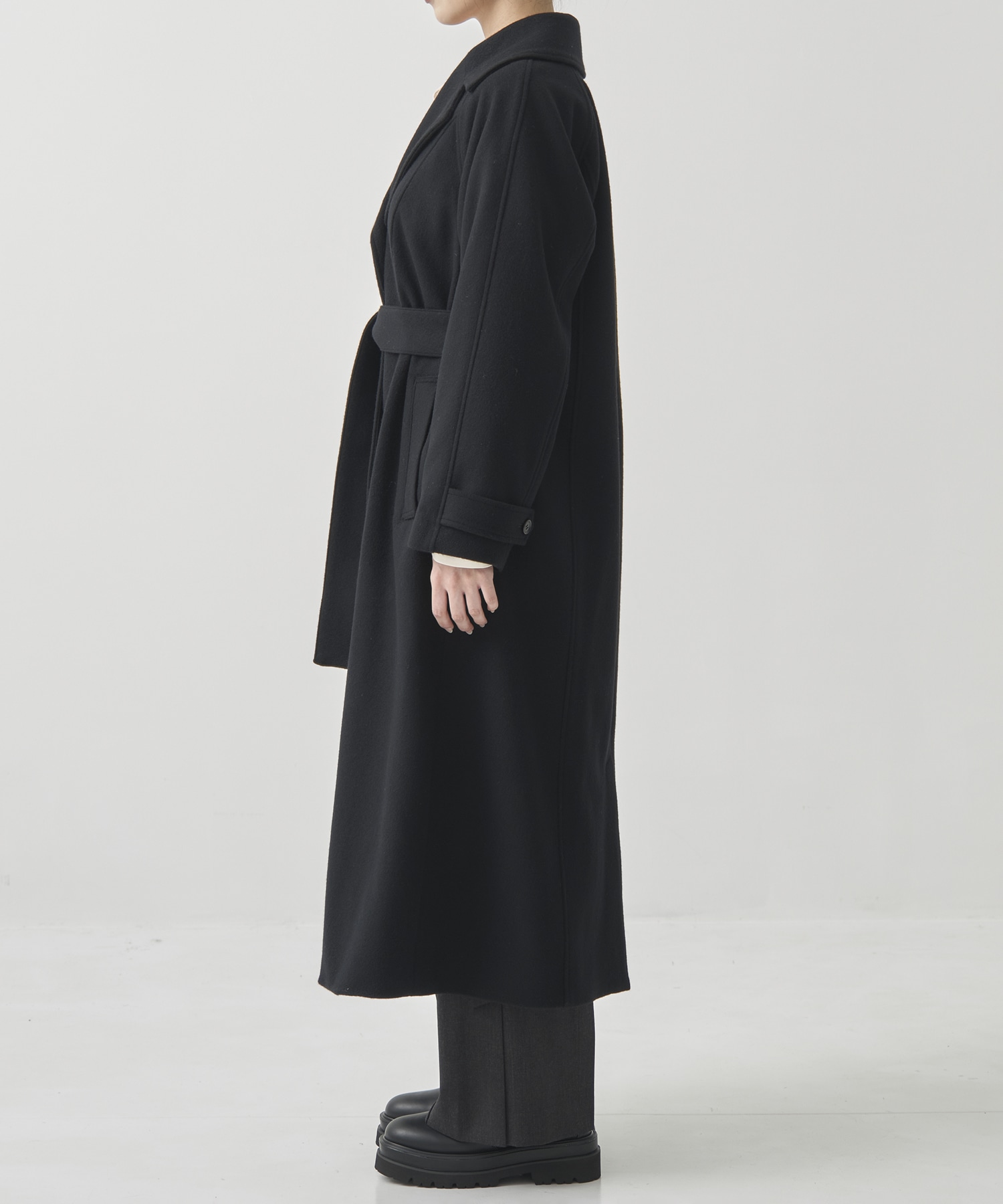 DoubleCollar Raglan Coat